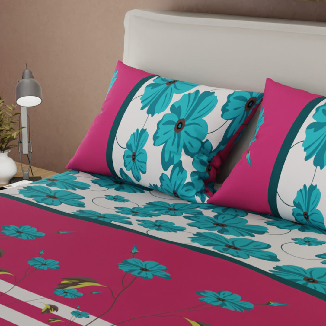 Juego De Sábanas Microfibra Suavizada Encanto Floral