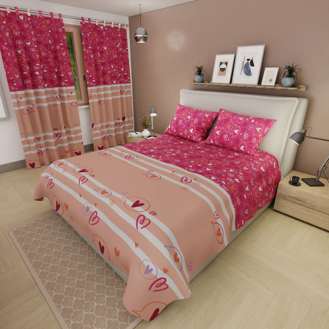Juego De Sábanas Microfibra Suavizada Romance Vivo