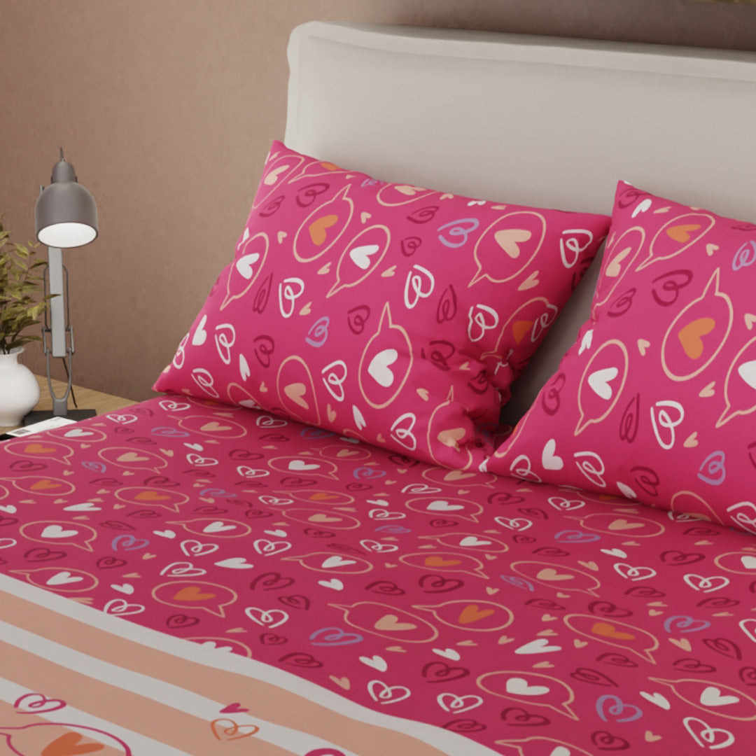 Juego De Sábanas Microfibra Suavizada Romance Vivo