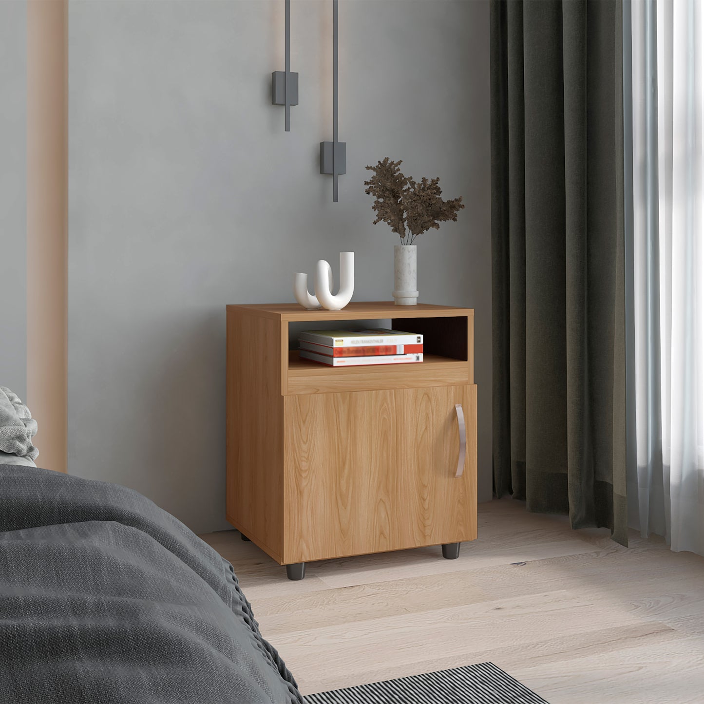 Mesa De Noche Barilo 1P 55X45X40 Rta Fresno Eu Wengue