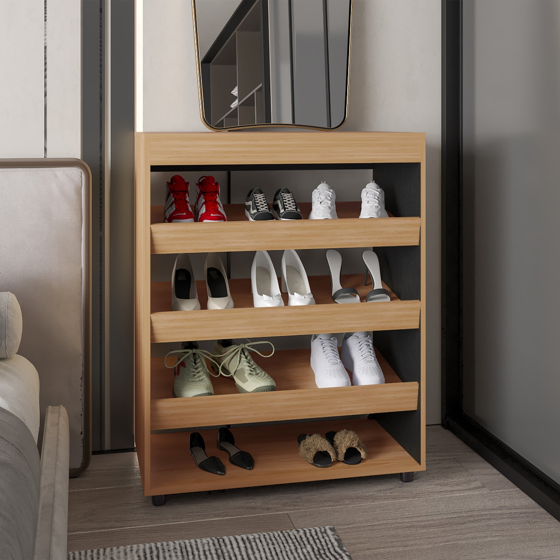 Zapatero Barilo 101X80X42 Rta Fresno Eu Wengue