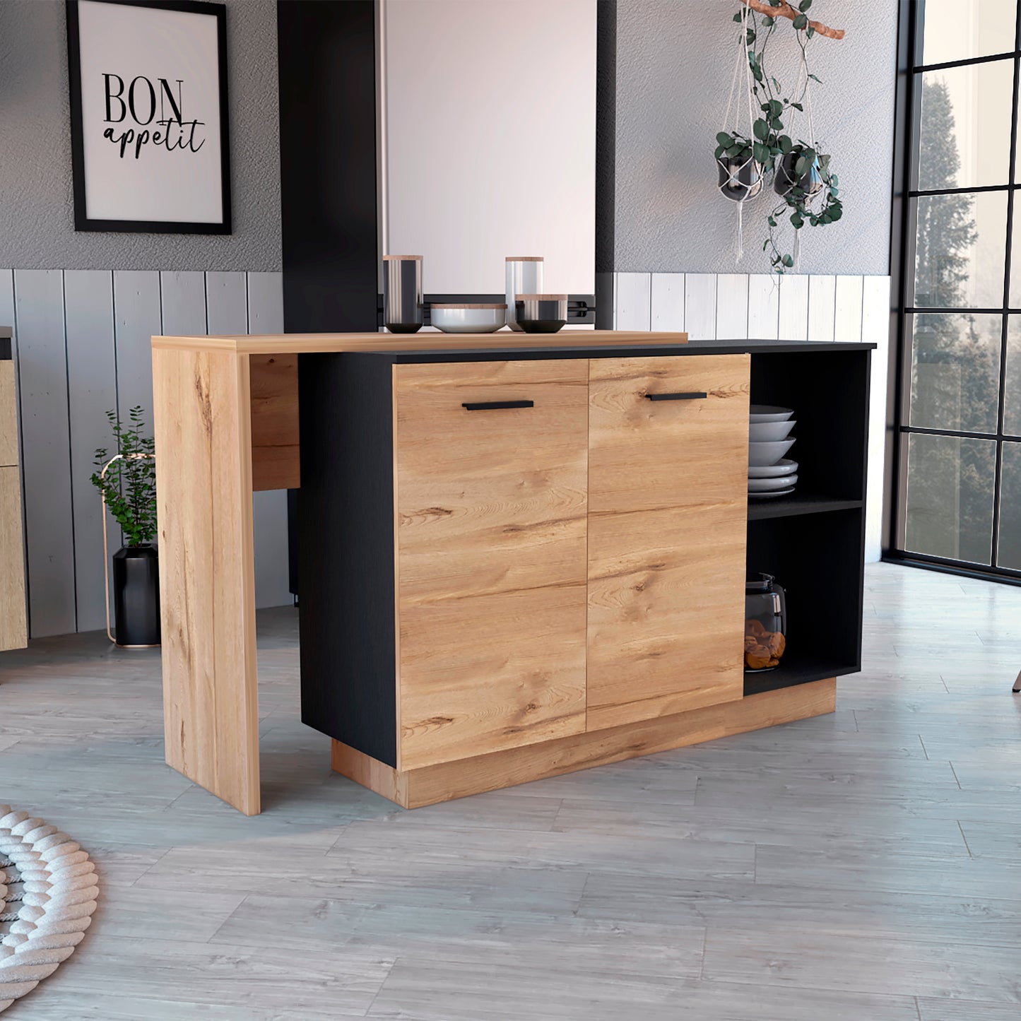 Isla De Cocina Sicilia 90X150 Rta Wengue Duna