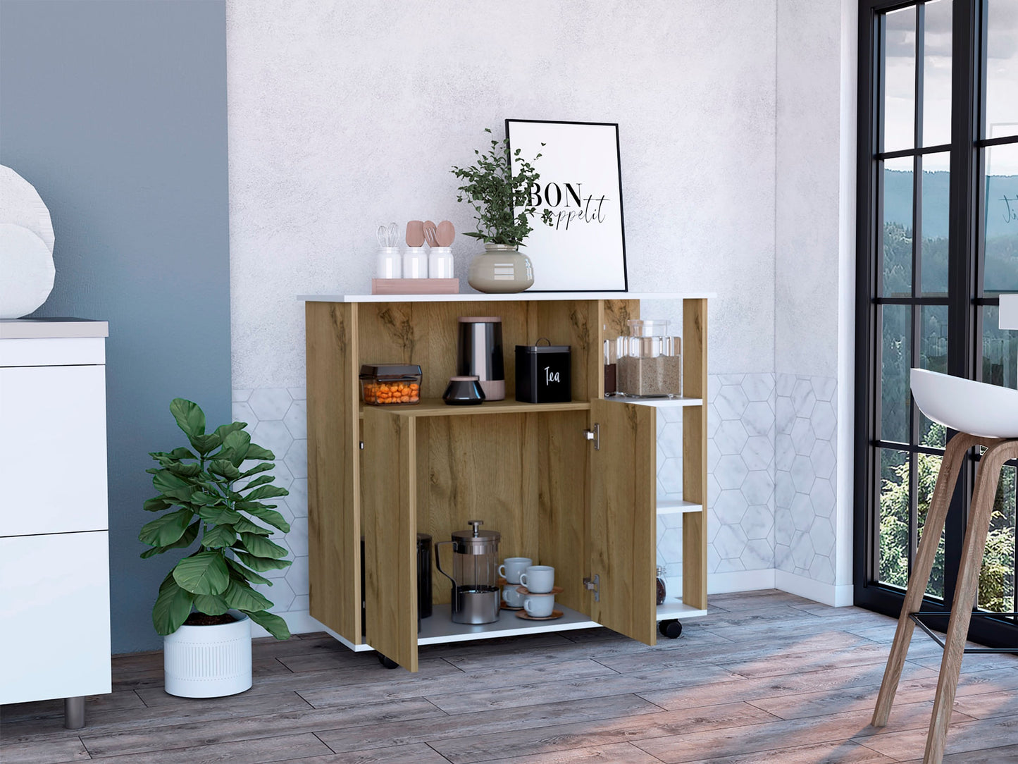 Meson De Cocina Bicolor 2P Rta Duna Blanco