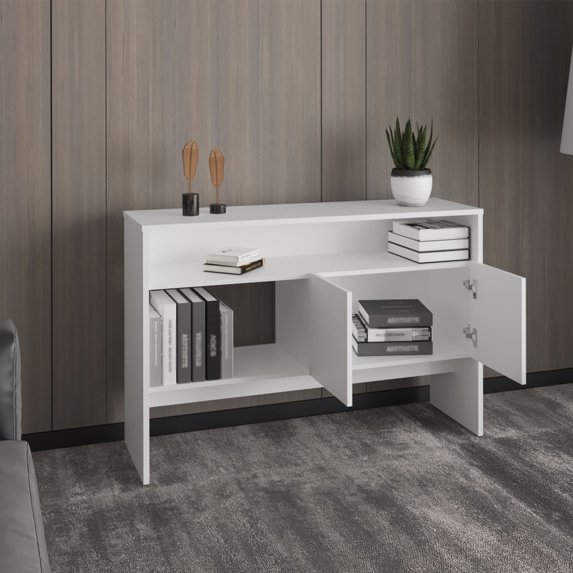 Arrimo Bellagio 80X120X35 2P Rta Blanco Zf