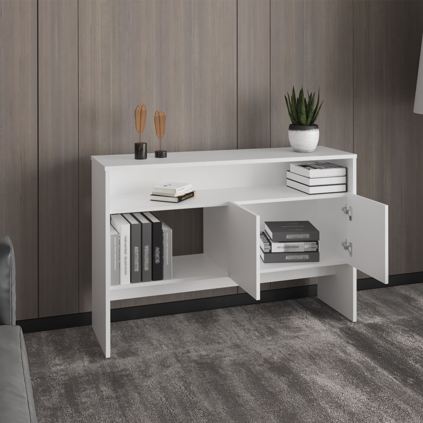 Arrimo Bellagio 80X120X35 2P Rta Blanco Zf