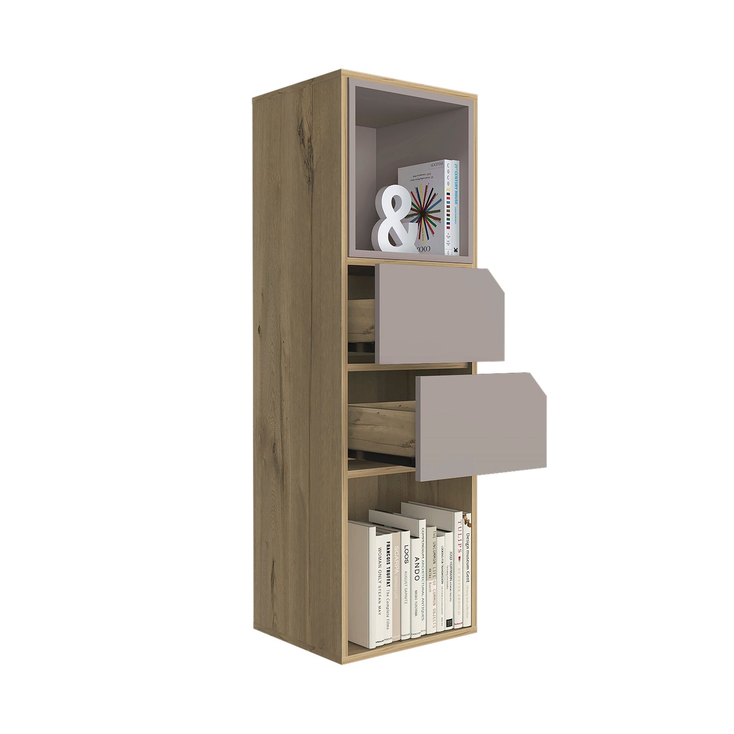 Biblioteca Piero Modulo Cajones Duna Taupe