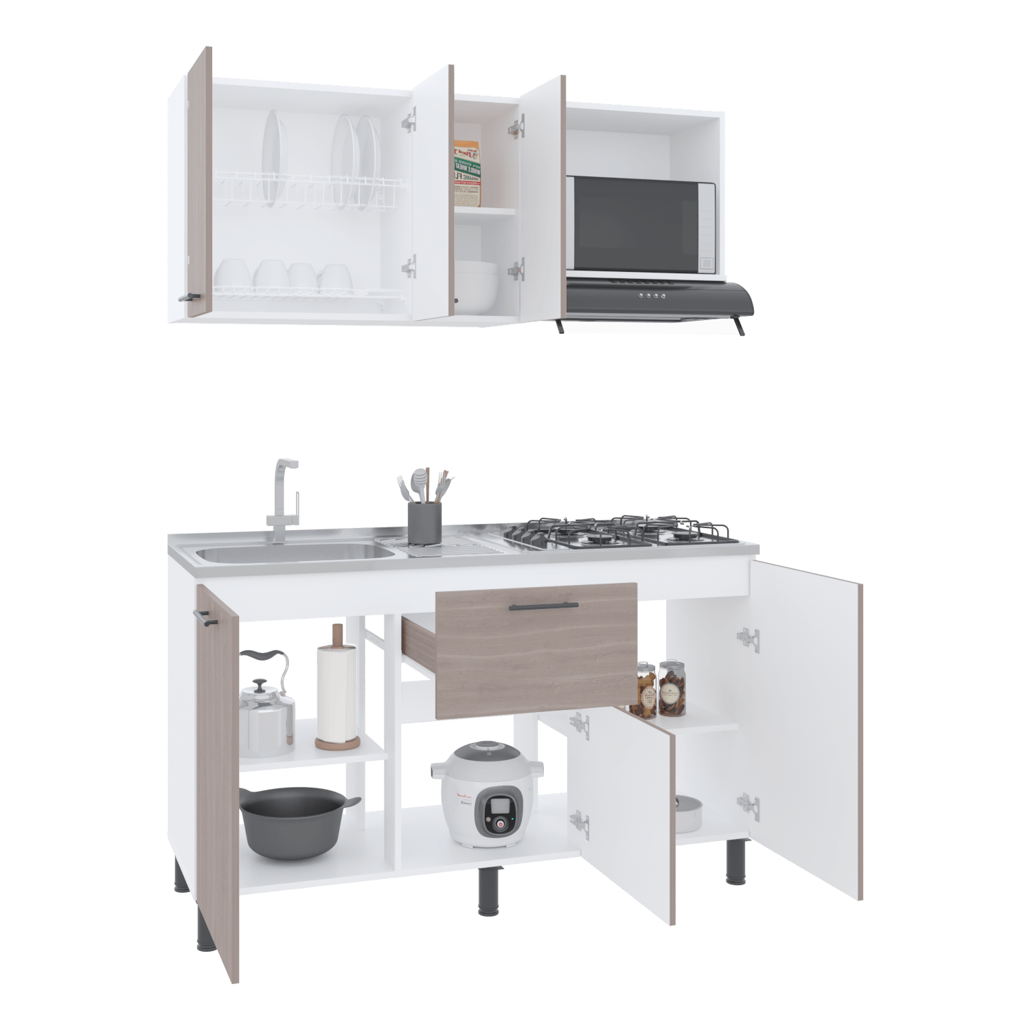 Cocina 150 Paoli Izq Rta Bardolino Blanco
