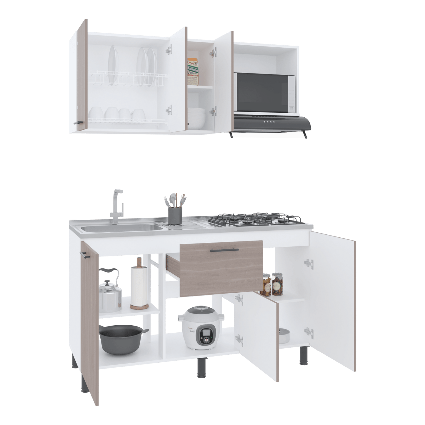 Cocina 150 Paoli Izq Rta Bardolino Blanco