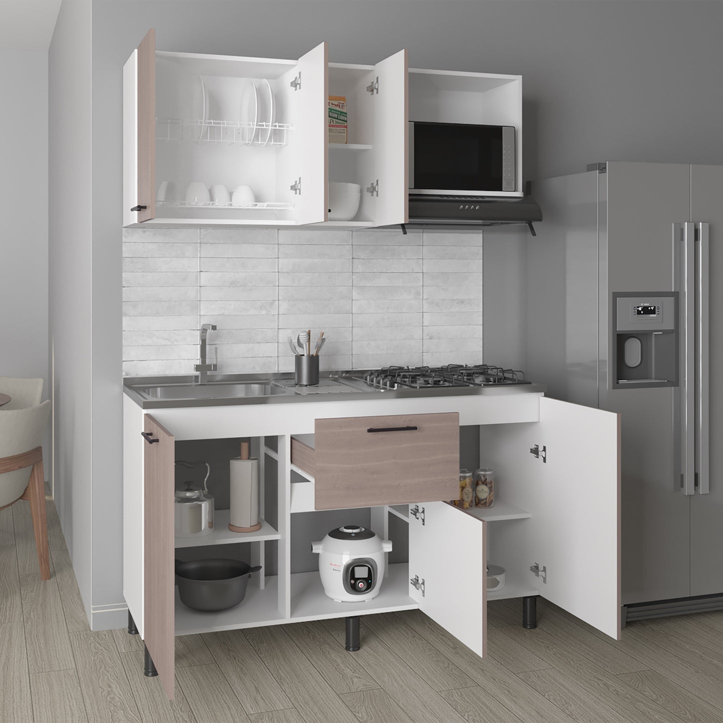 Cocina 150 Paoli Izq Rta Bardolino Blanco