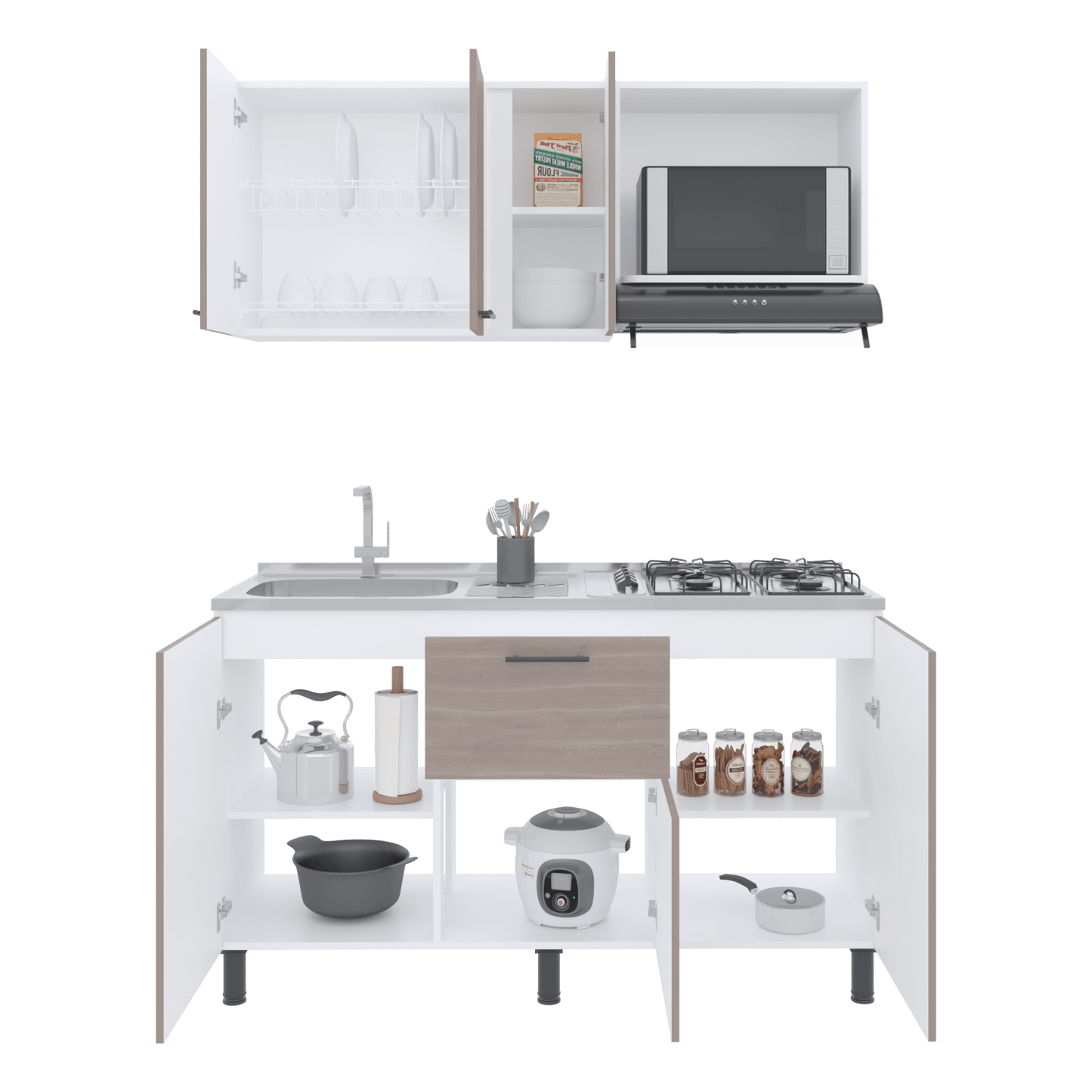 Cocina 150 Paoli Izq Rta Bardolino Blanco