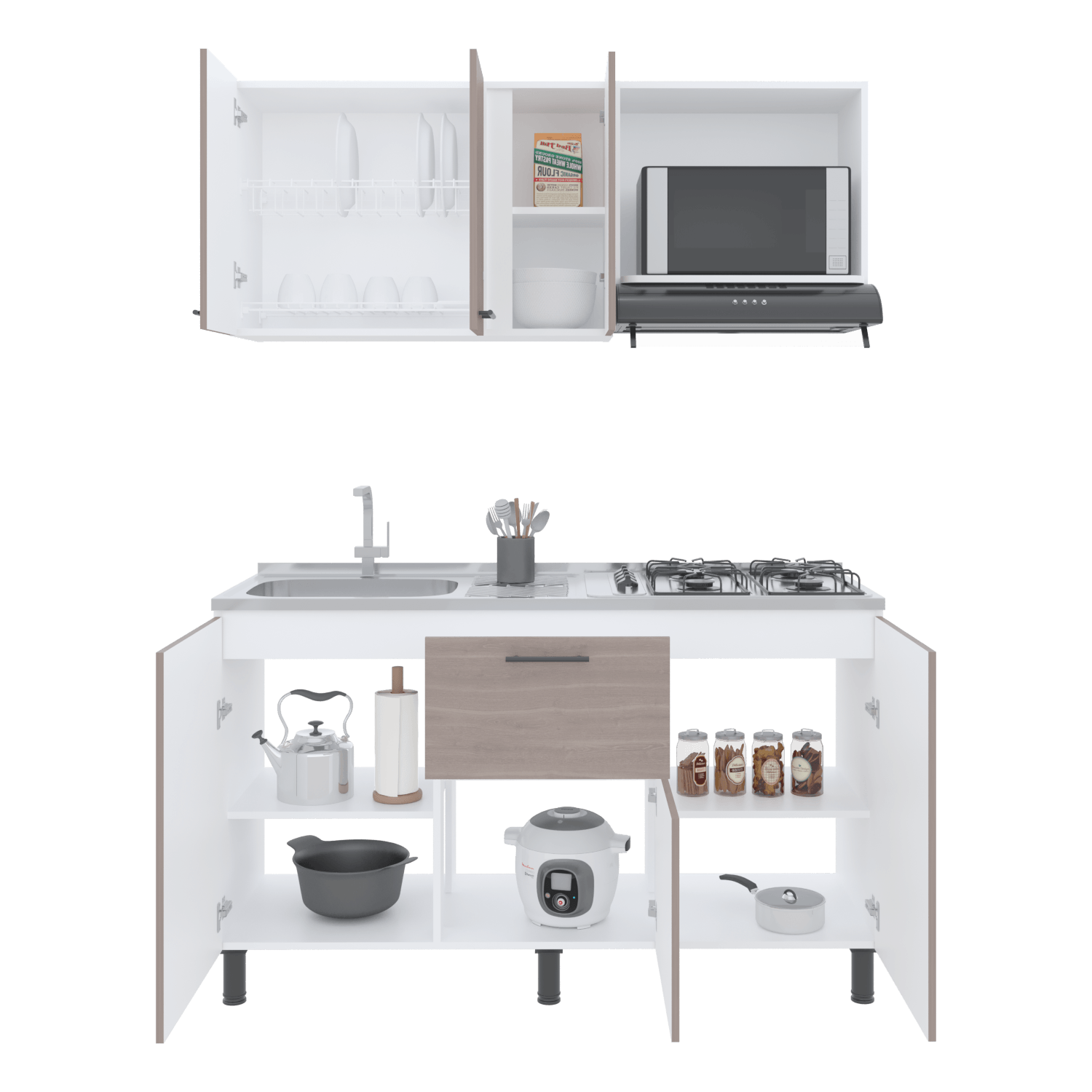 Cocina 150 Paoli Izq Rta Bardolino Blanco