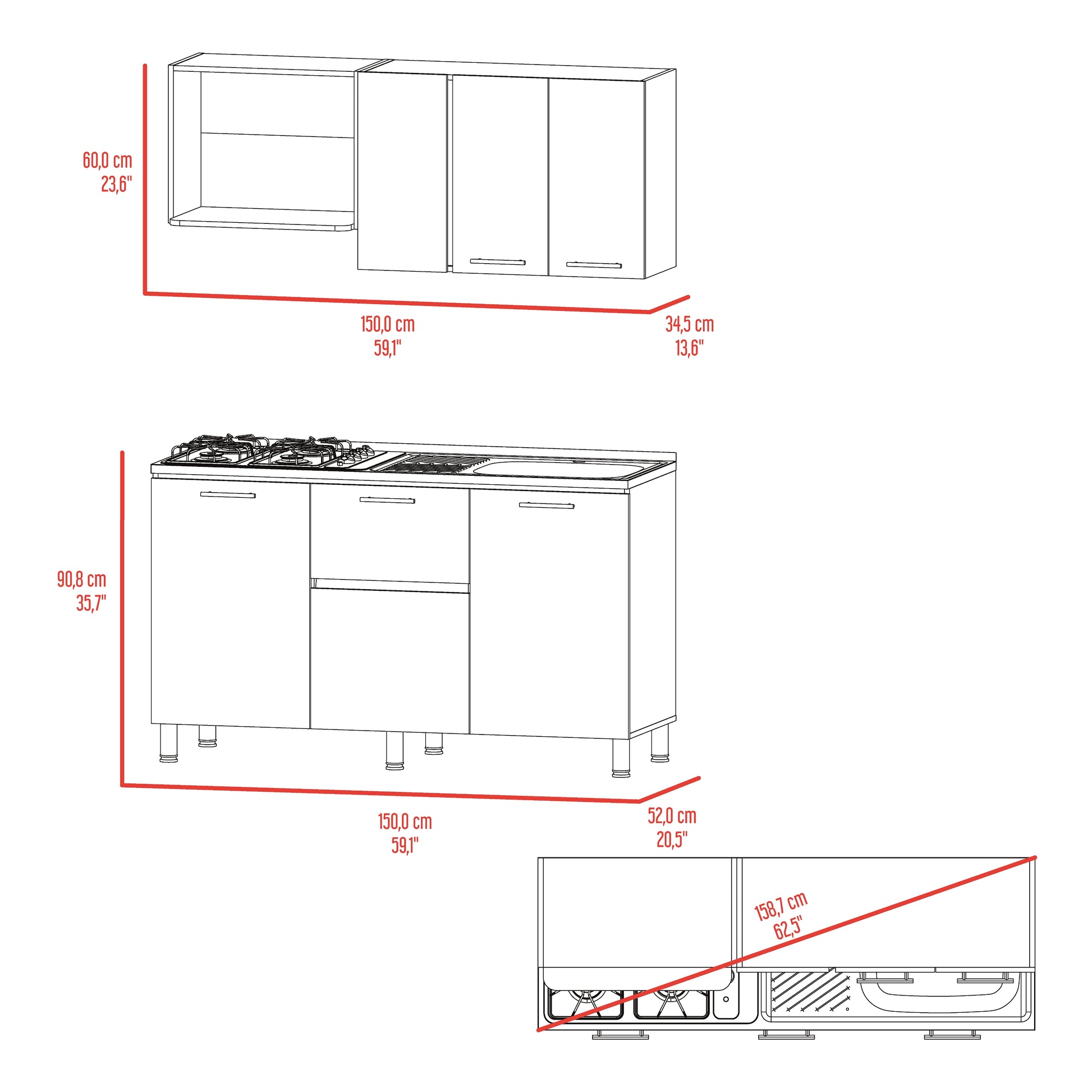 Cocina 150 Paoli Der Rta Bardolino Blanco
