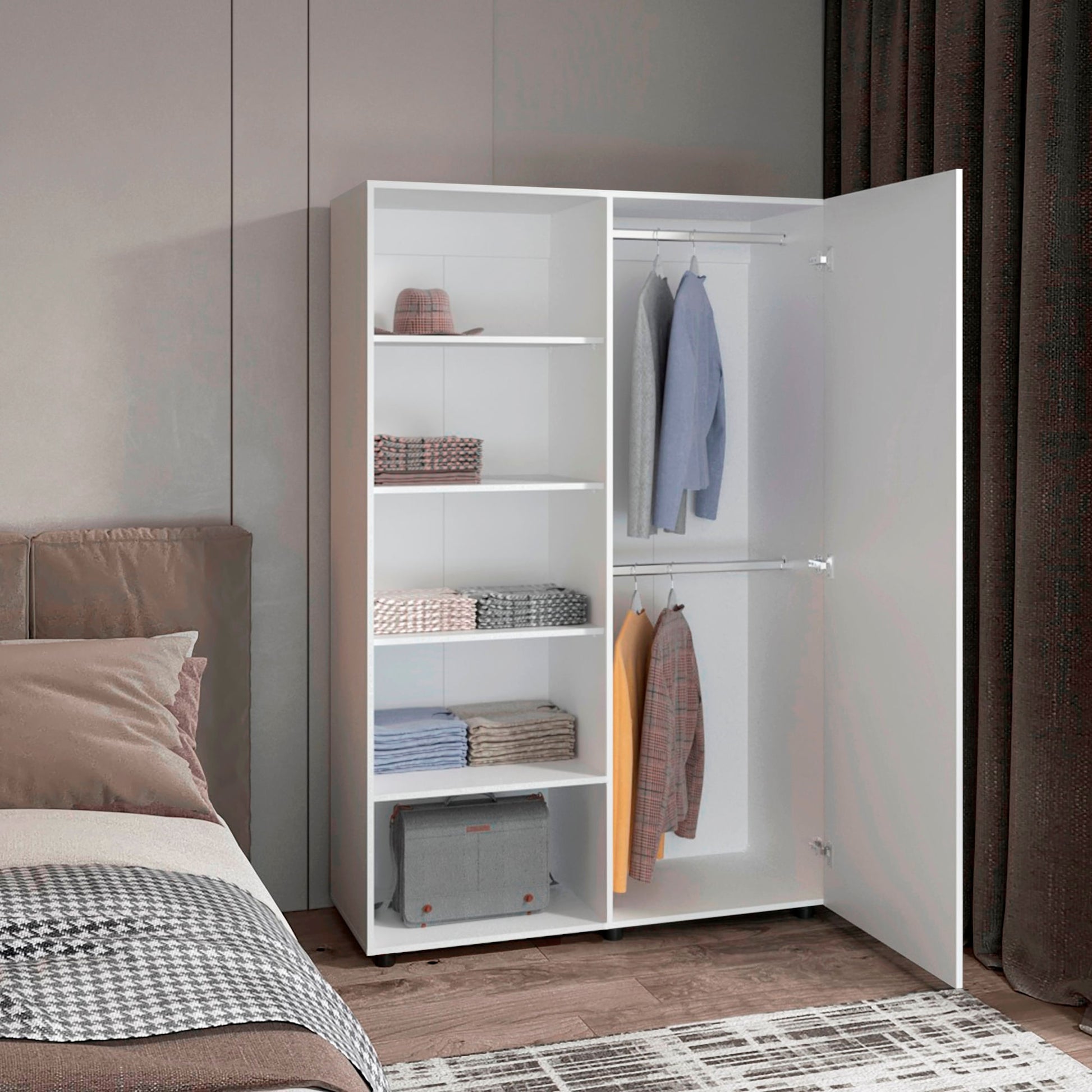 Closet Eco 184X120X46 Rta Blanco Zf