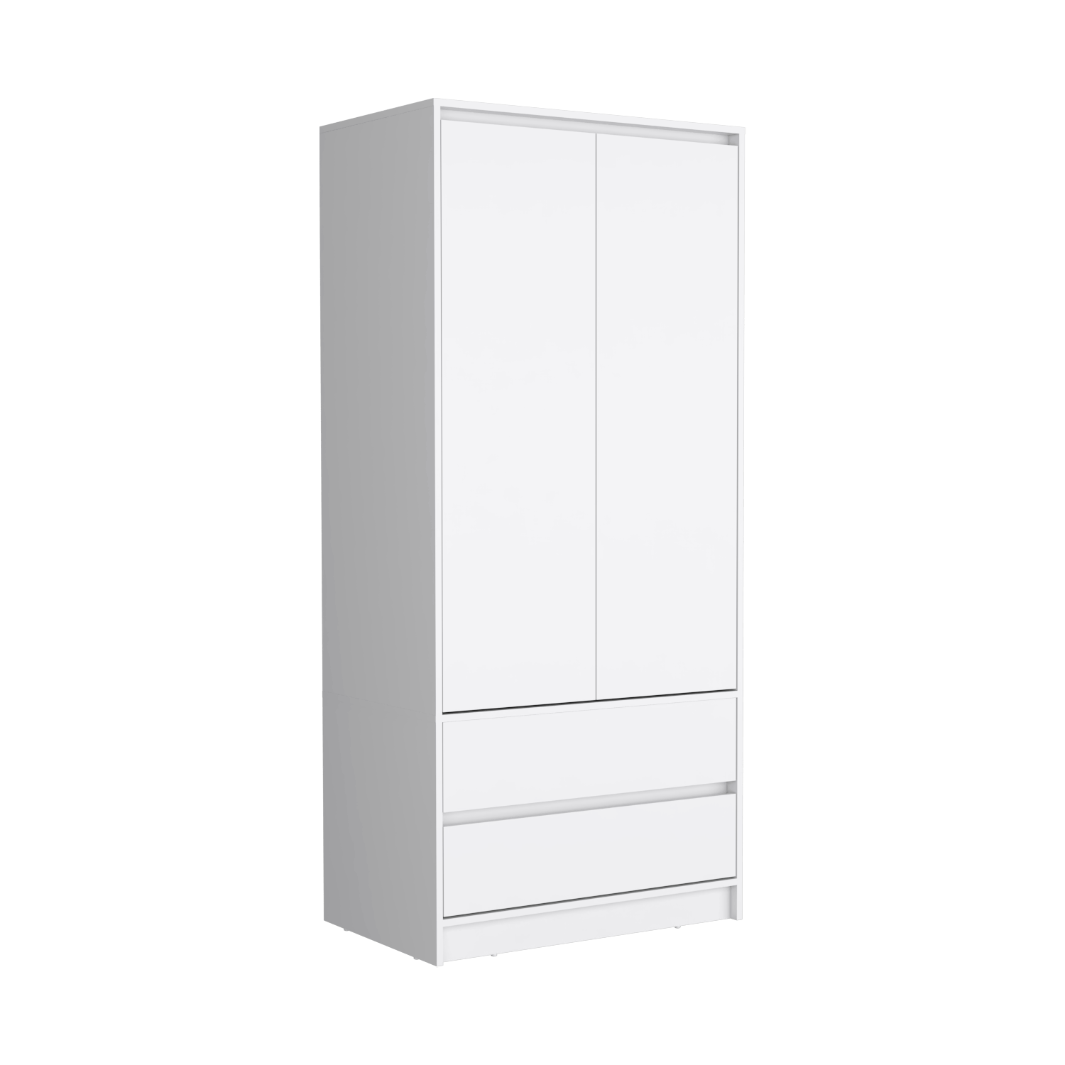 Closet 2 Puertas 2 Cajones Austin 180X80 Rta Blanco Zf