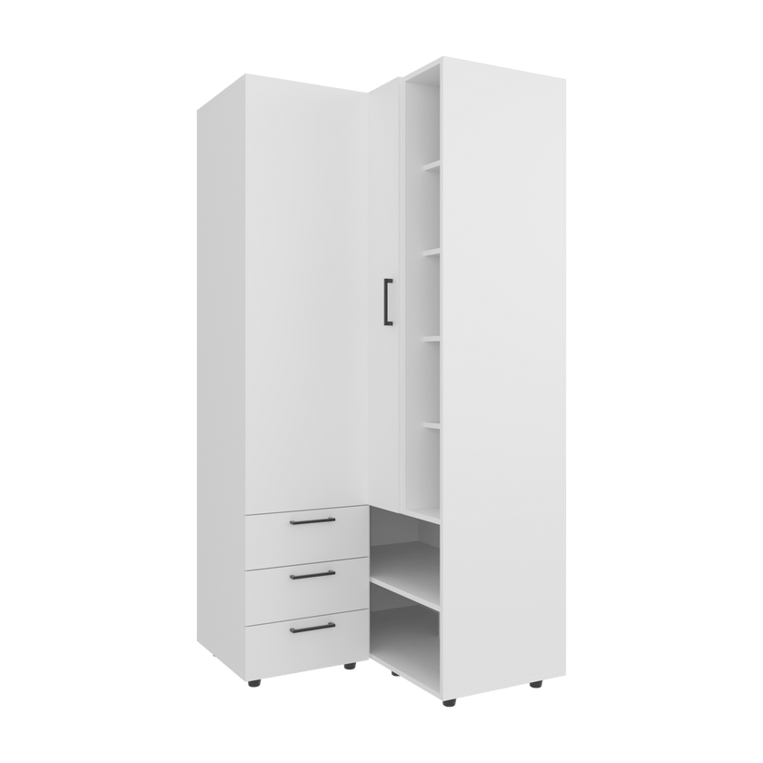 Closet Esquinero Toulouse 180X85X85 Rta Blanco Zf