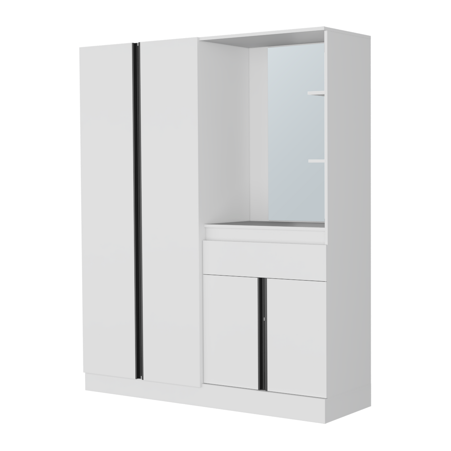 Closet Kamelot 150 186X150X48,3 Rta Blanco Zf