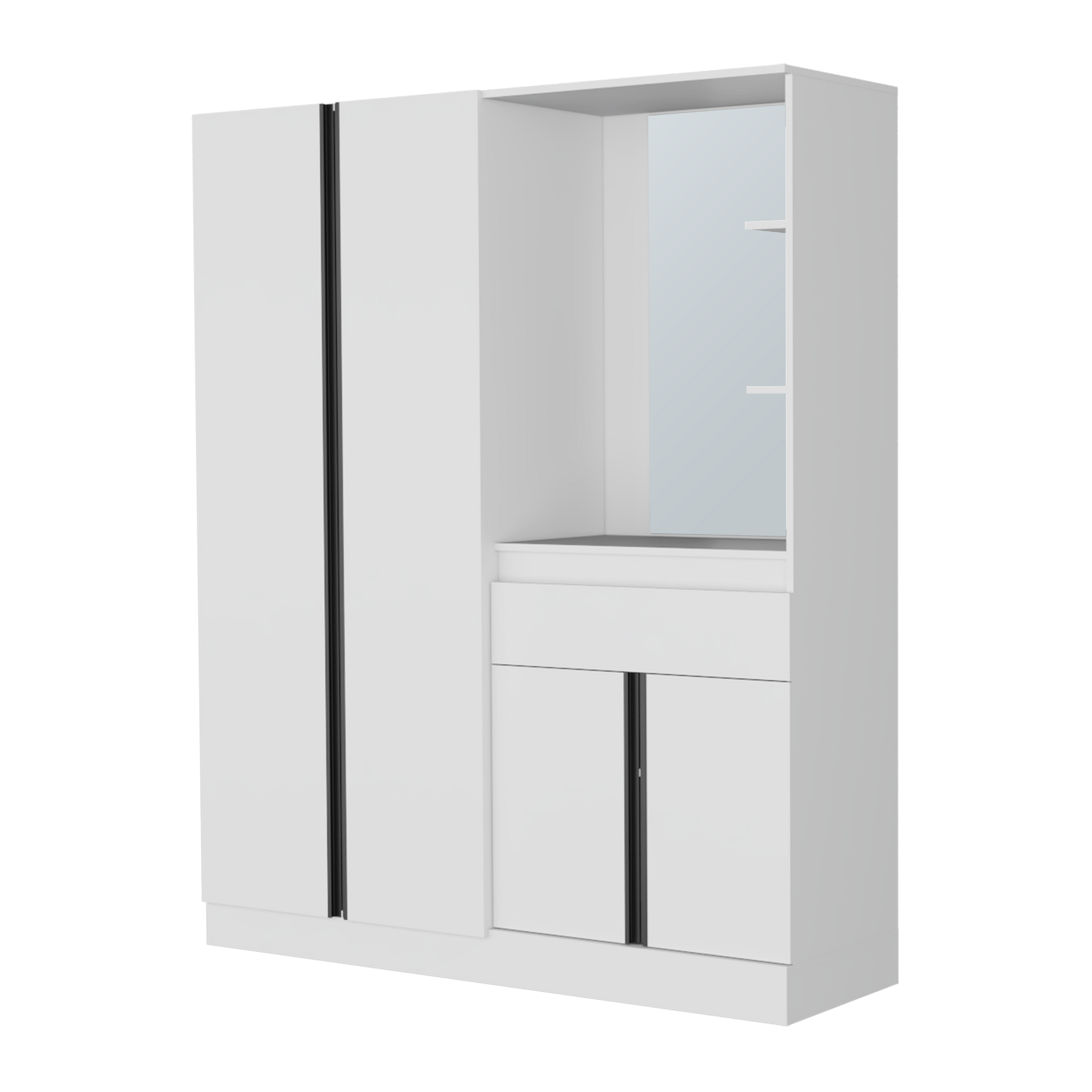 Closet Kamelot 150 186X150X48,3 Rta Blanco Zf