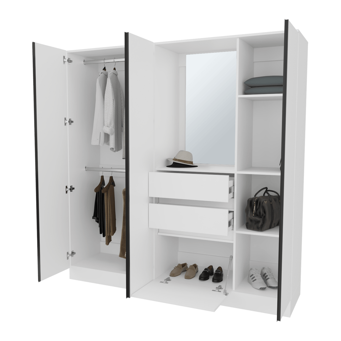 Closet  Kamelot 180 186X177X48,3 Rta Blanco Zf