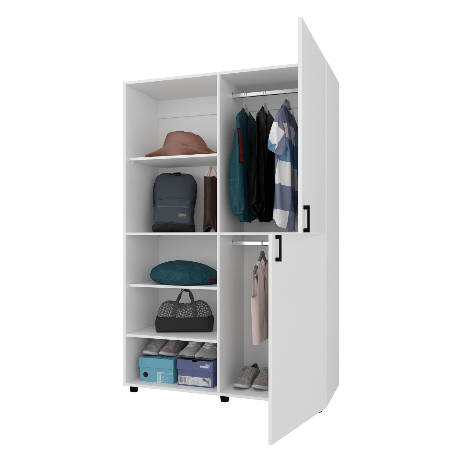 Closet Eco 120 184X120X46 Rta Blanco Zf
