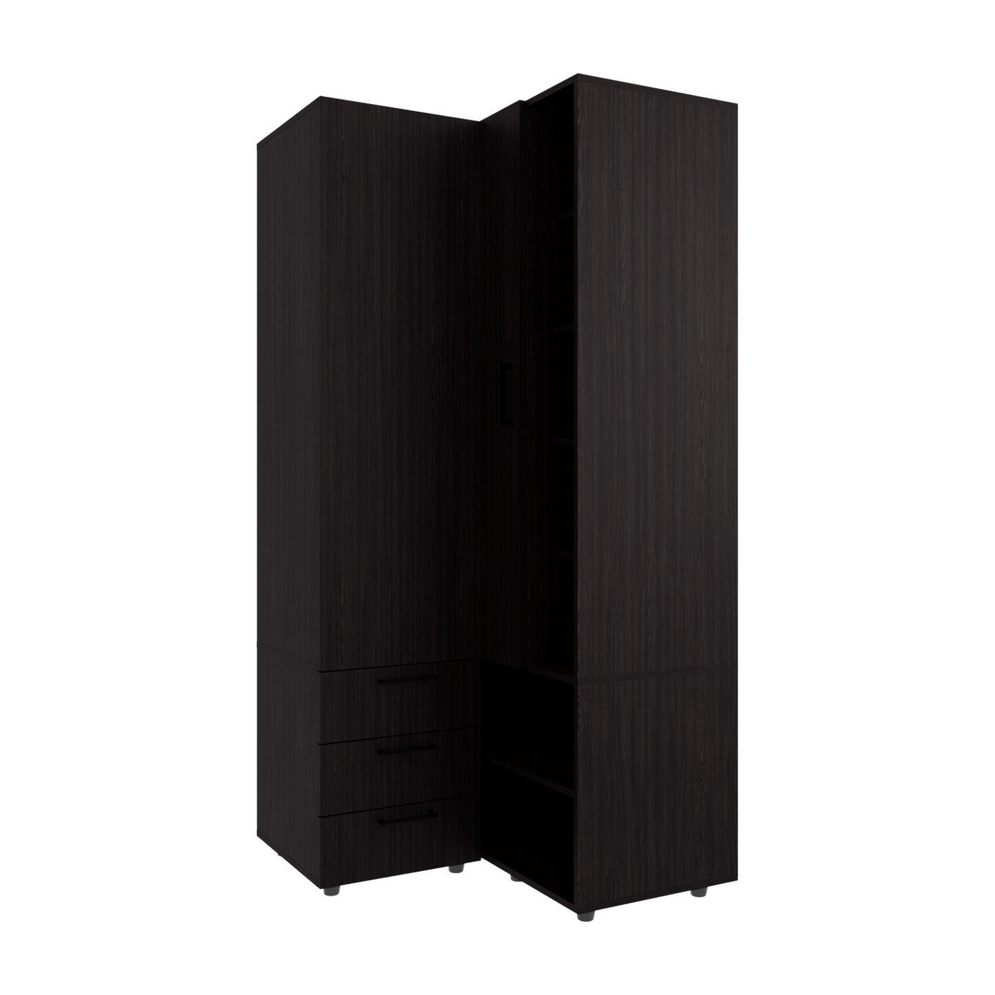 Closet Esquinero Toulouse 180X85X85 Rta Wengue Zf