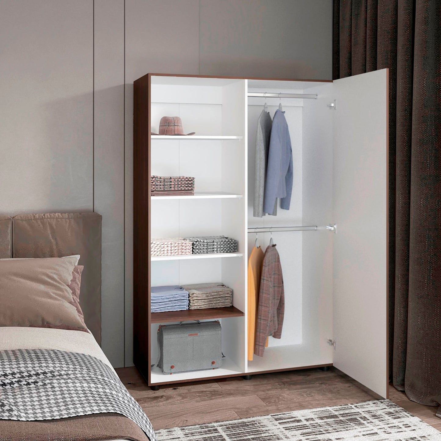 Closet Eco 184X120X46 Rta Milan Blanco Zf