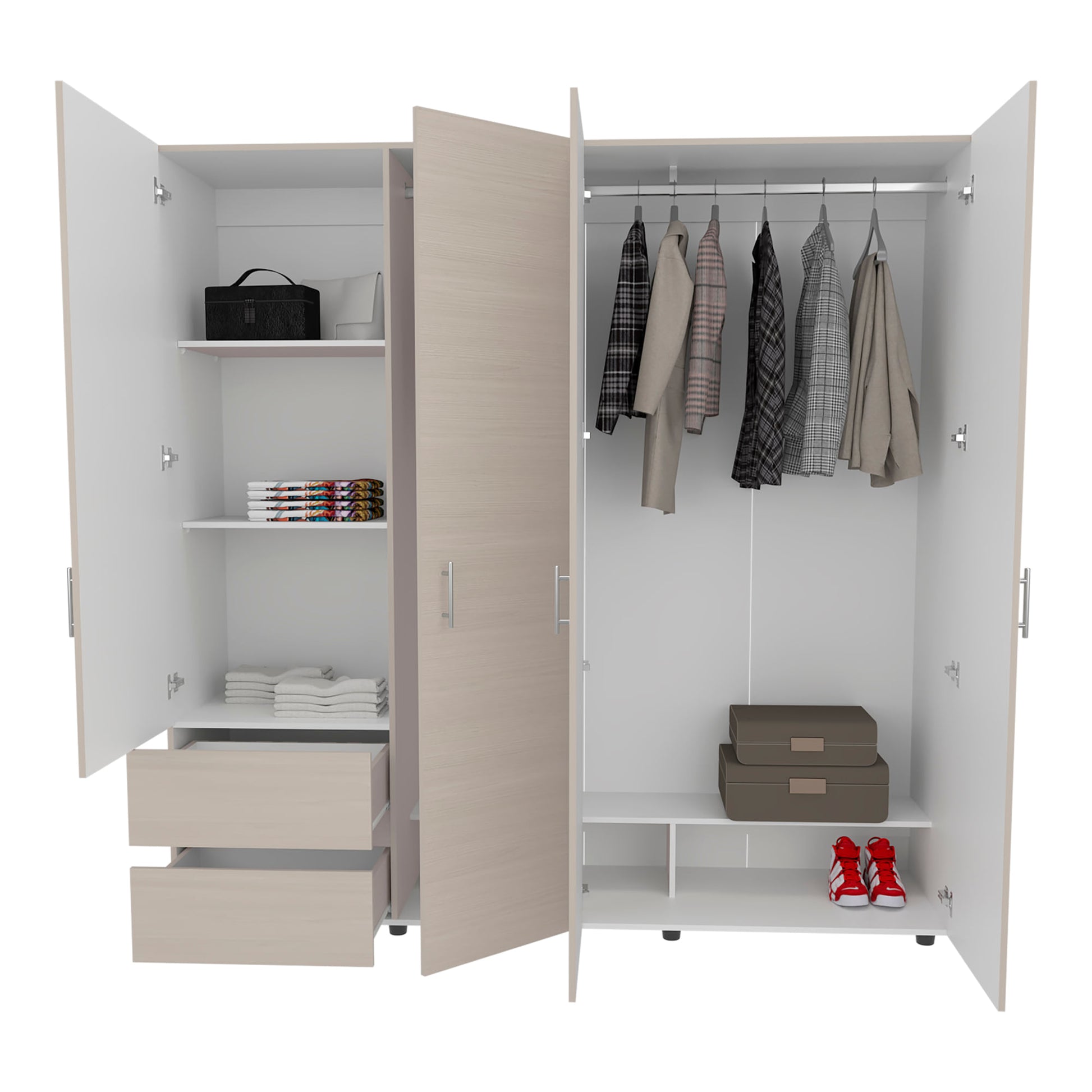 Closet Dassel 200X200X52 Rta Niebla Blanco