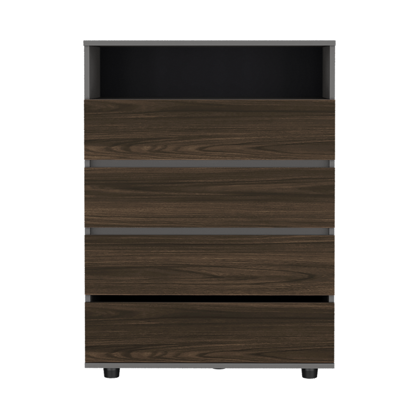 Cajonera Houck 102X80X40 Rta Plomo + Nogal Eu