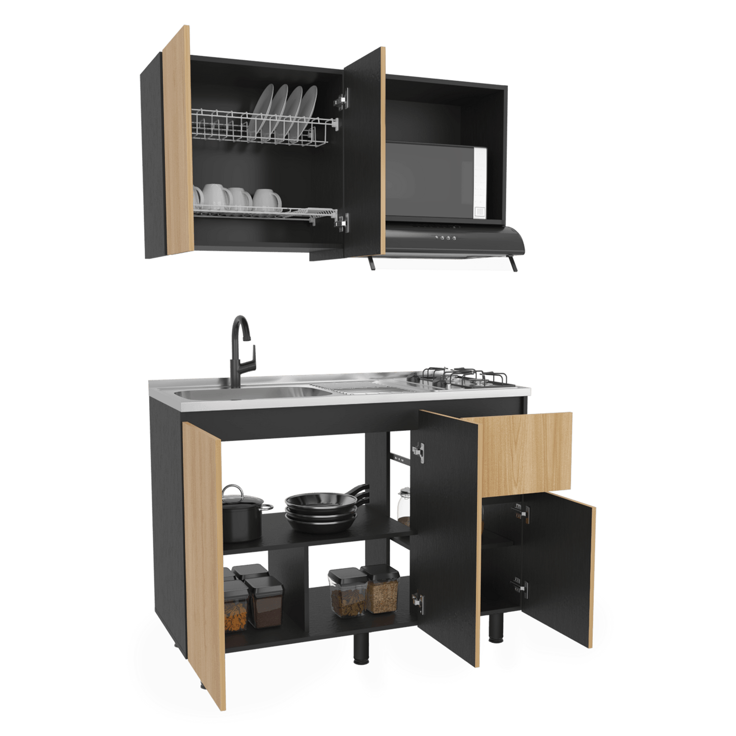 Cocina 120 Express Izq 60/88,1 X 120/119,9 X 40/51,5 Rta Wengue Fresno Eu Zf