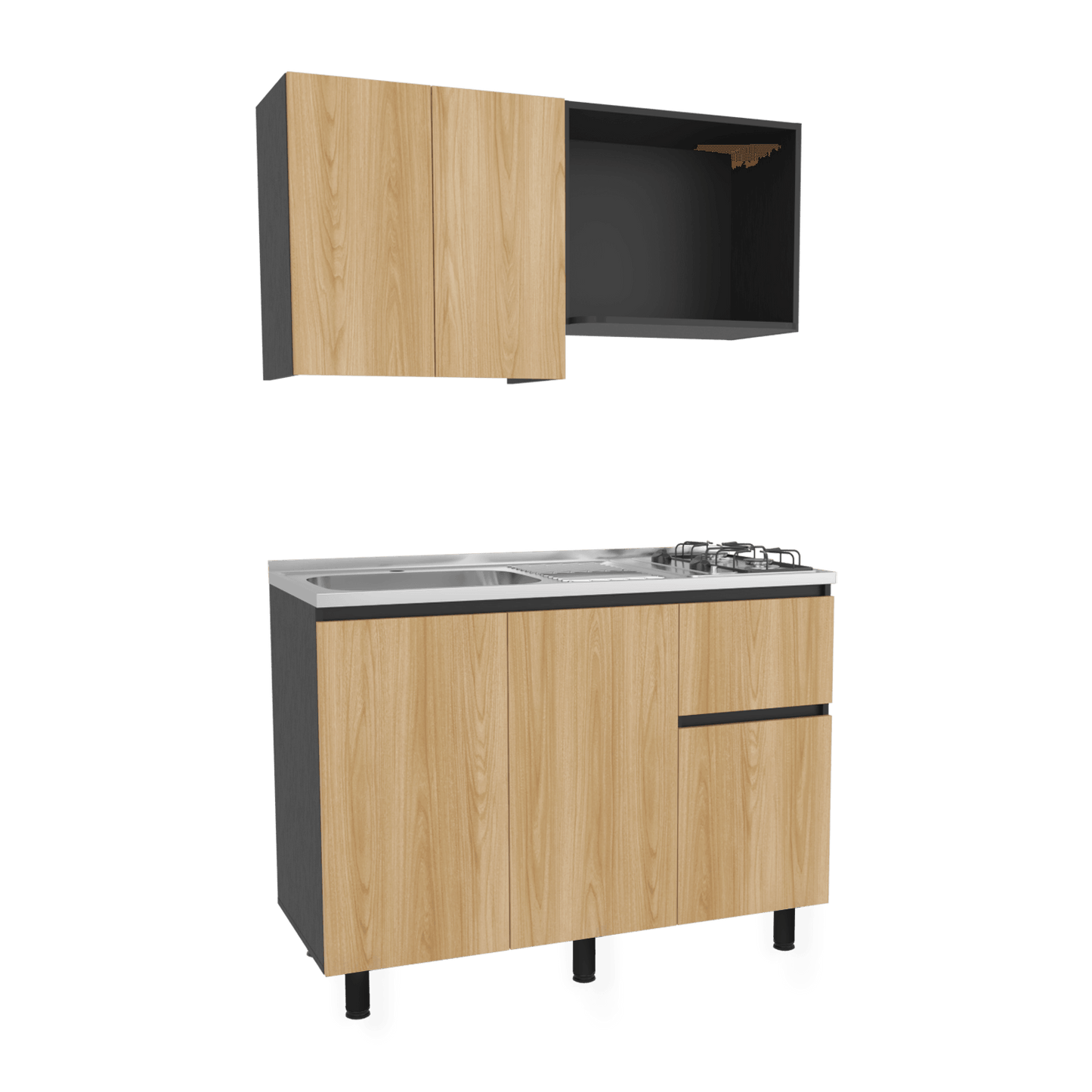 Cocina 120 Express Izq 60/88,1 X 120/119,9 X 40/51,5 Rta Wengue Fresno Eu Zf