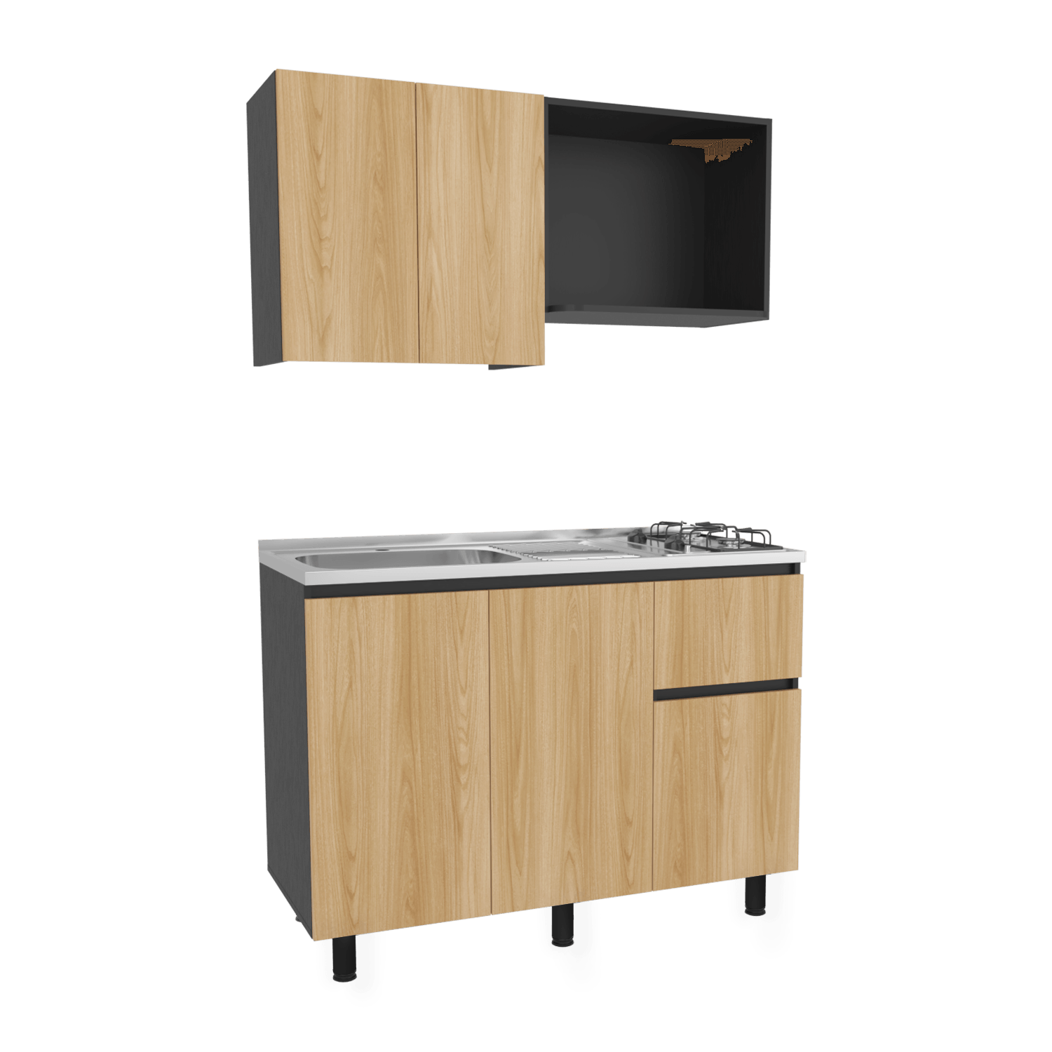 Cocina 120 Express Izq 60/88,1 X 120/119,9 X 40/51,5 Rta Wengue Fresno Eu Zf