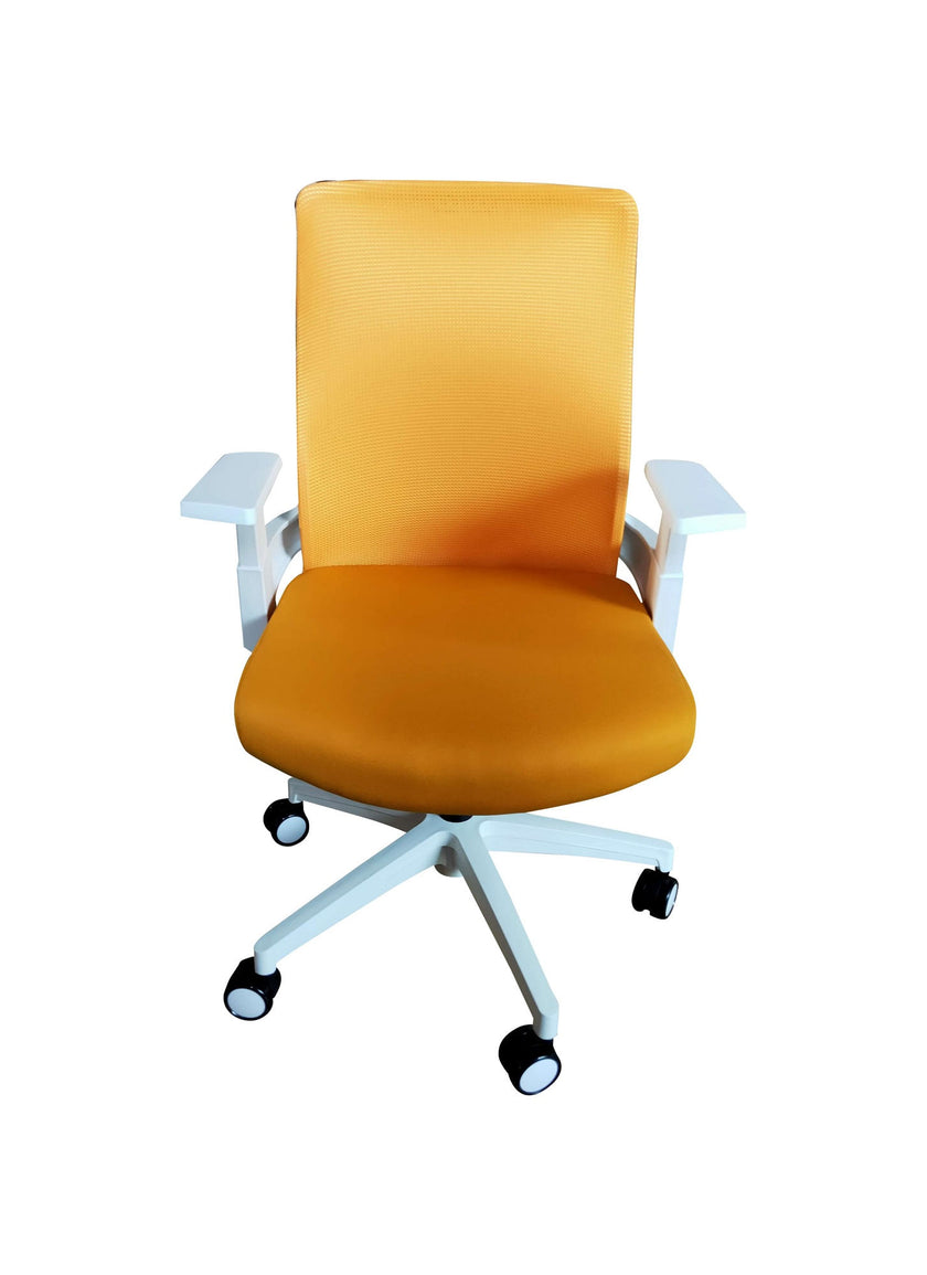 Silla Ejecutiva Chloe Blanco Amarillo