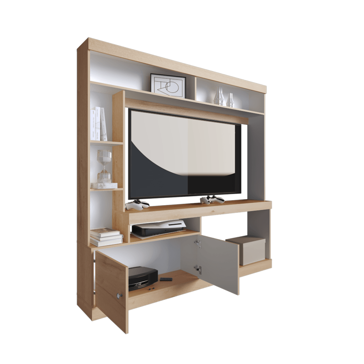 Estante Tv 55'' 180X180 Paris Rta Duna Blanco