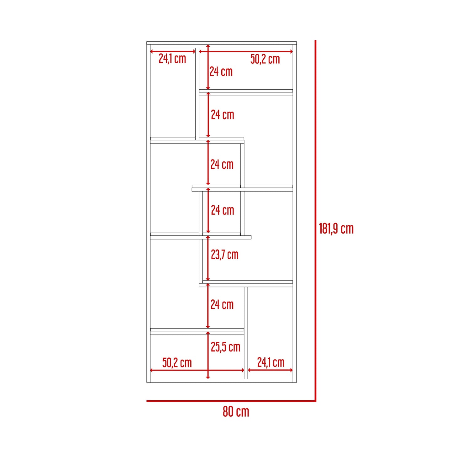 Estanteria Architects 182 X 80 Homecollection Macadamia