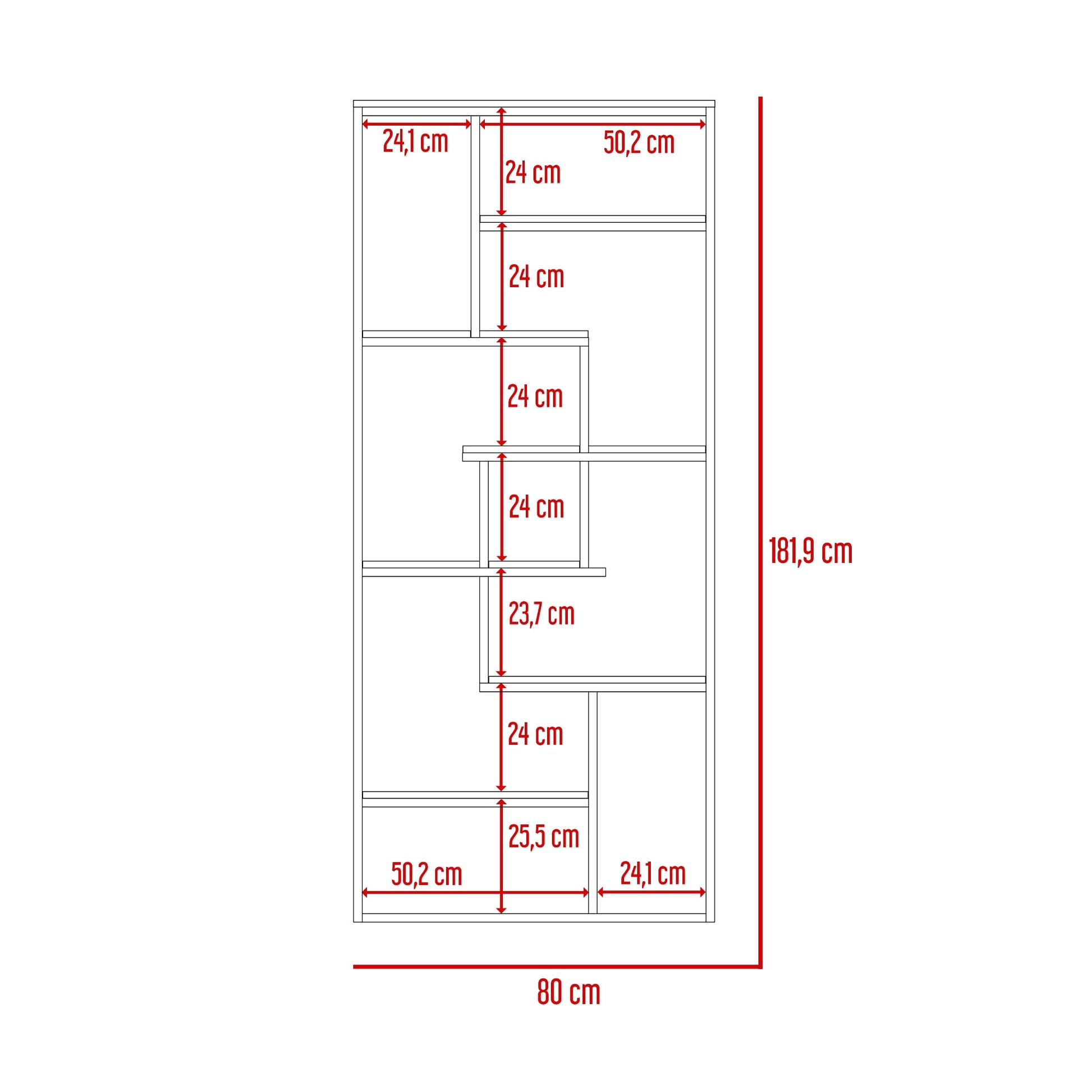Estanteria Architects 182 X 80 Homecollection Macadamia