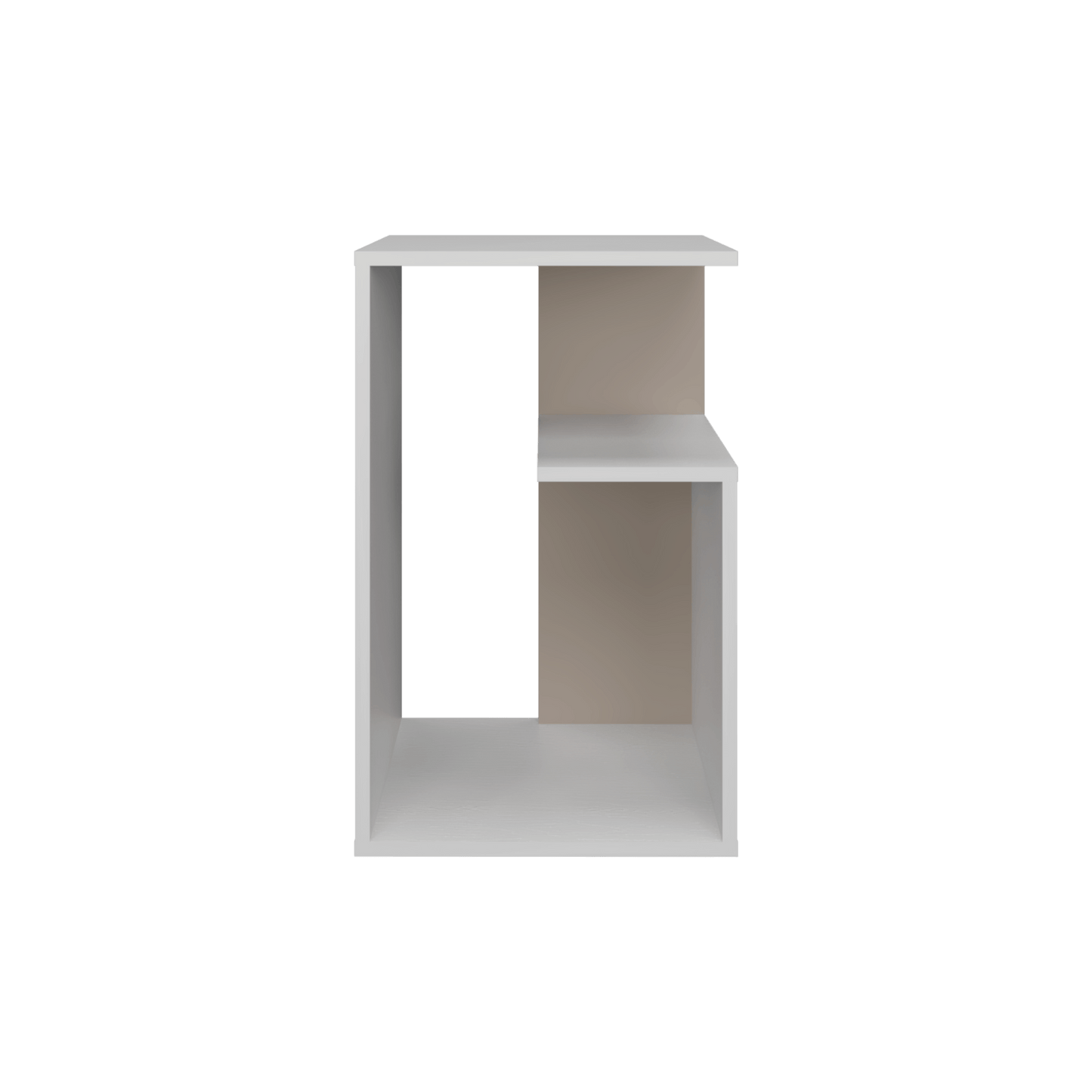 Mesa Auxiliar Everett 63X39X30 Rta Blanco Taupe Zf