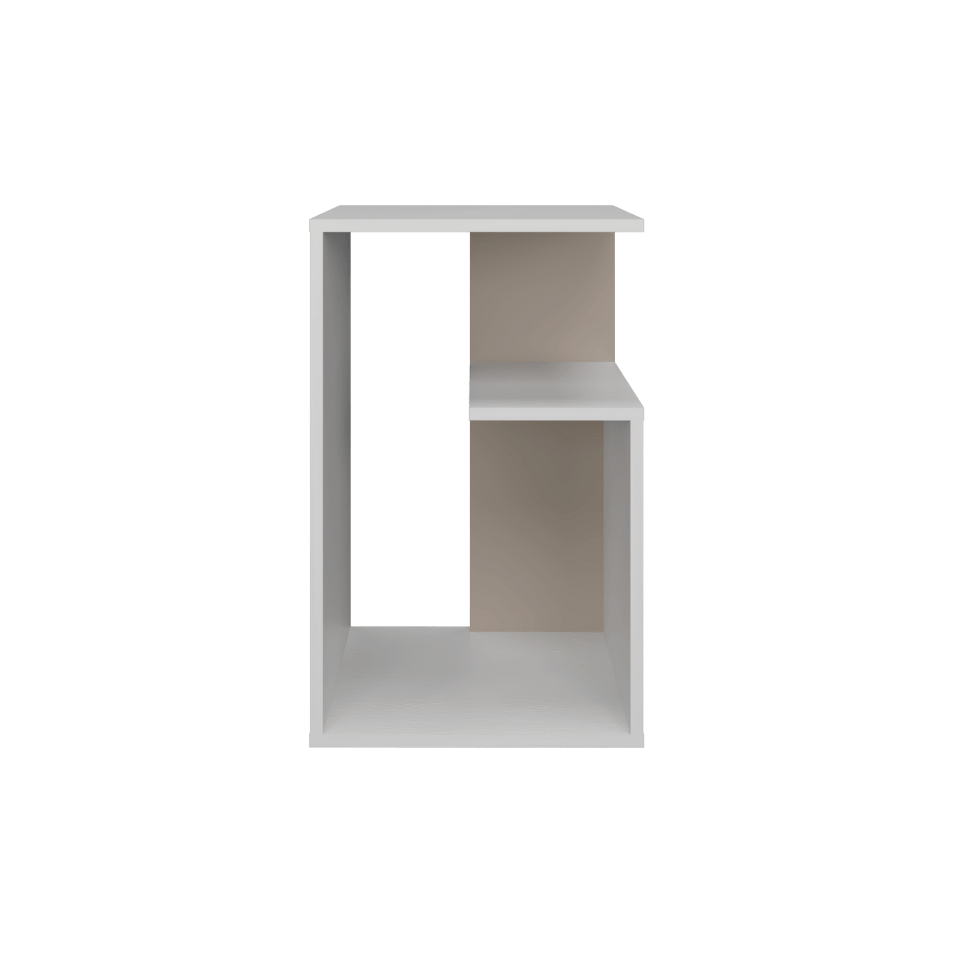 Mesa Auxiliar Everett 63X39X30 Rta Blanco Taupe Zf