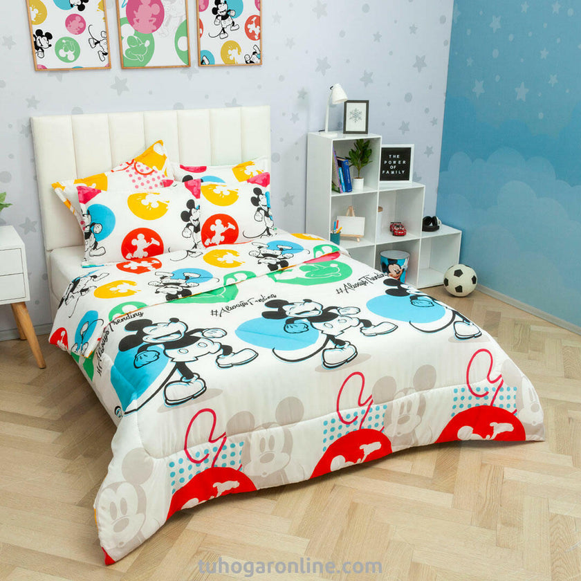 Cubrelecho Acolchado Cama Doble Disney Mickey