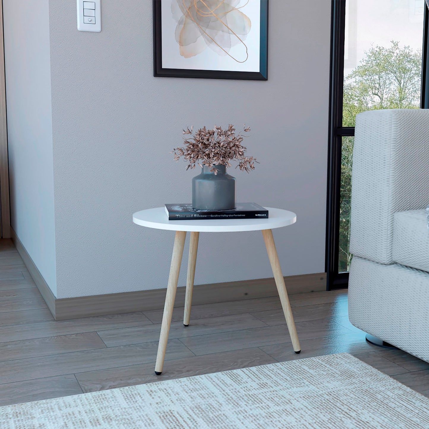 Mesa Auxiliar Toledo 41X47X47 Rta Blanco