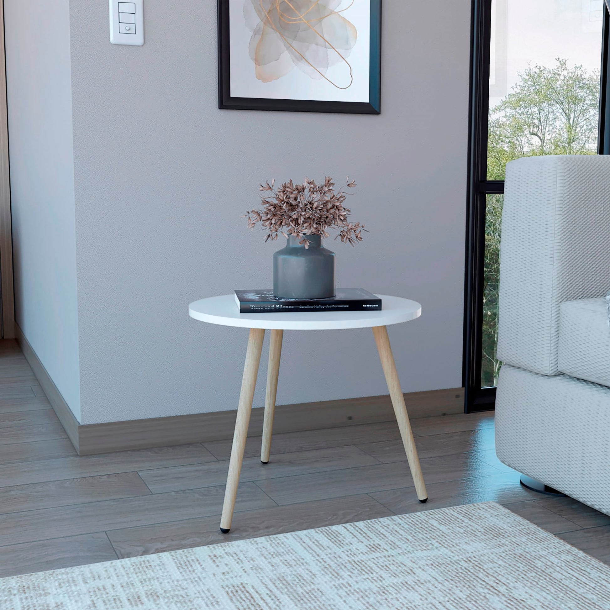 Mesa Auxiliar Toledo 41X47X47 Rta Blanco