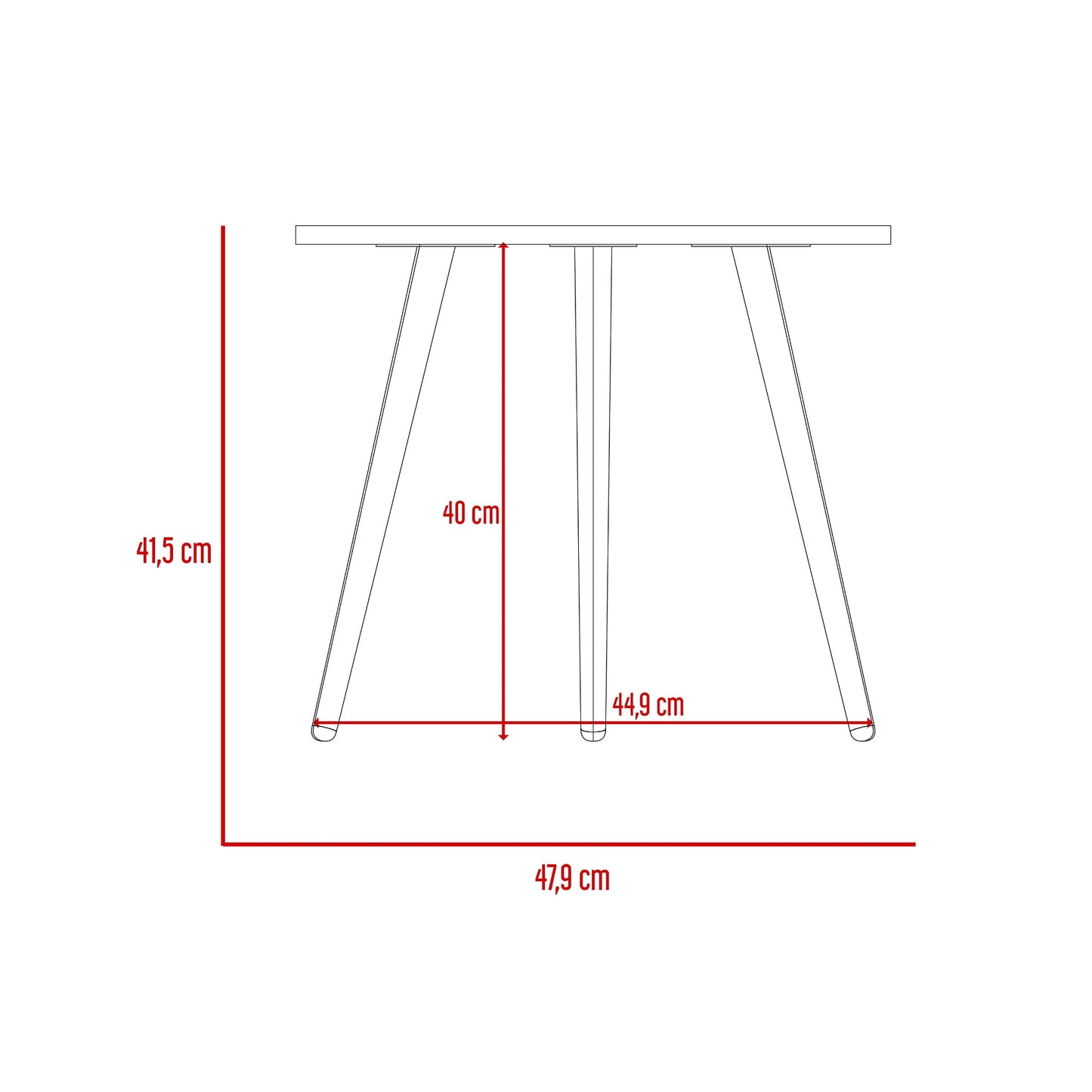 Mesa Auxiliar Toledo 41X47X47 Rta Blanco