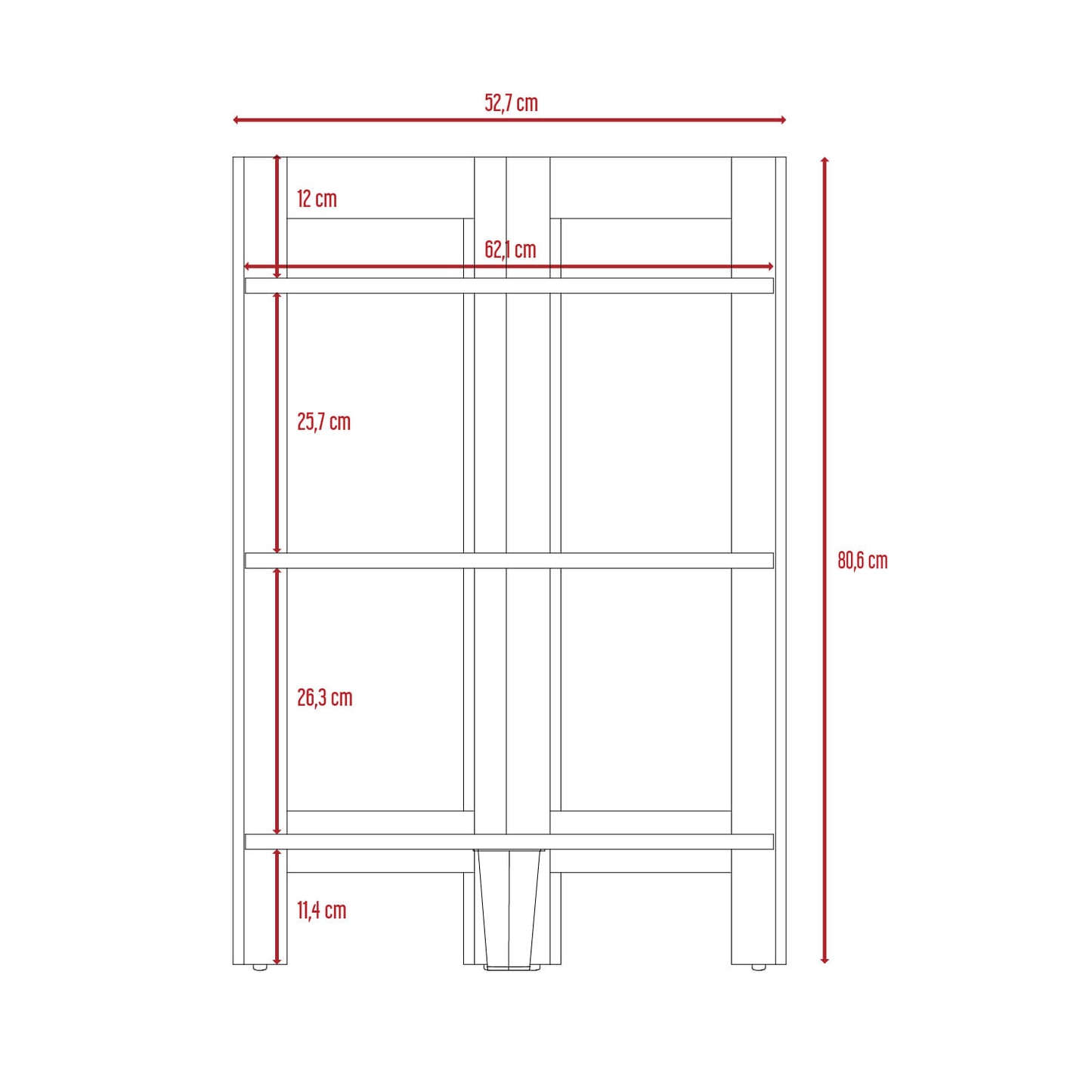 Mesa Auxiliar Esquinera Riga 80 X 39 Rta Blanco Zf