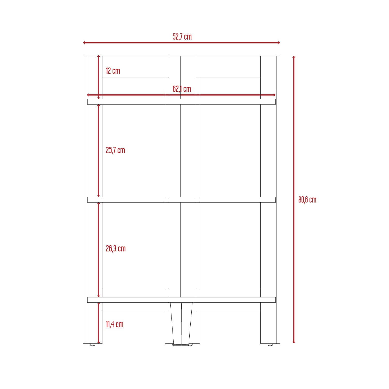 Mesa Auxiliar Esquinera Riga 80 X 39 Rta Blanco Zf