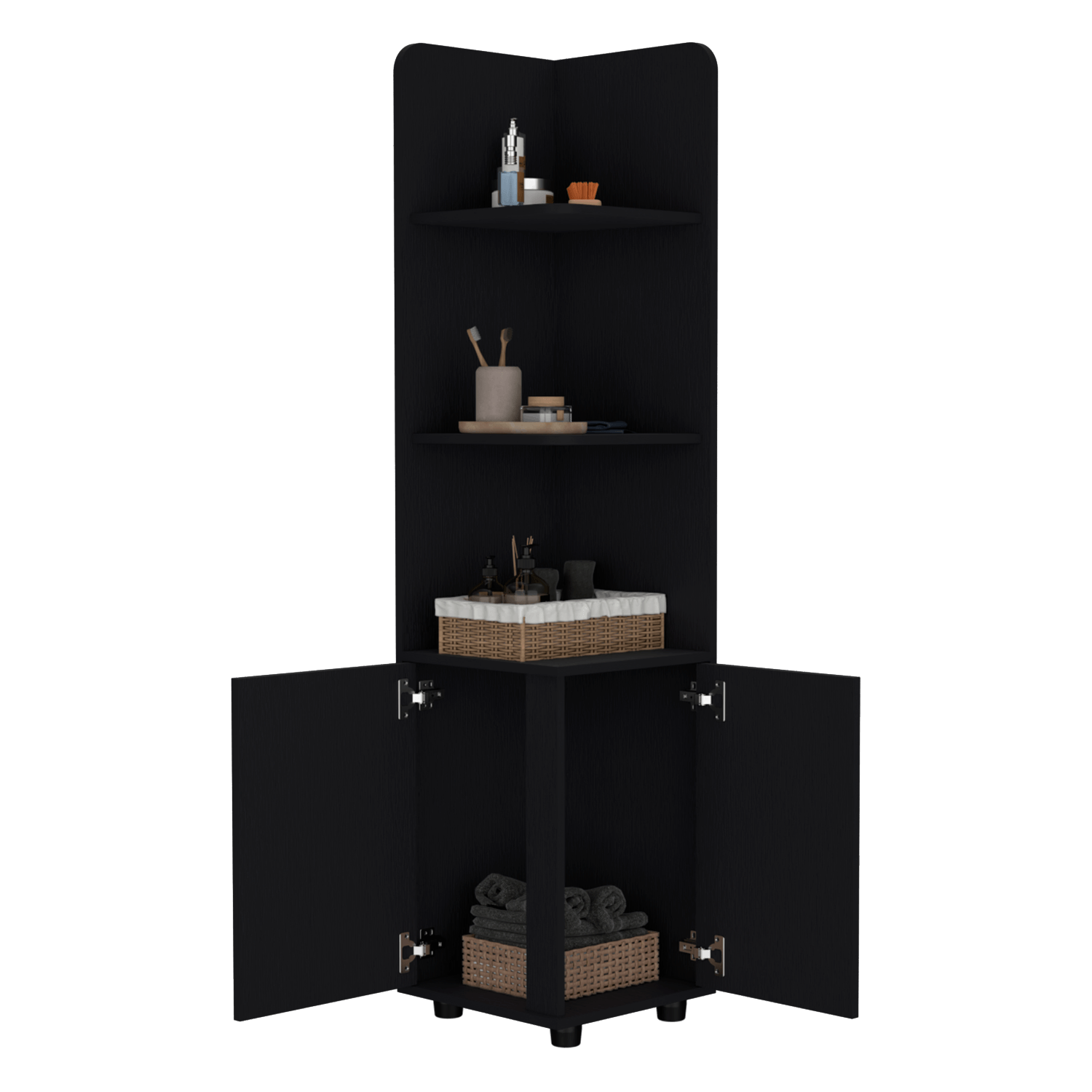 Mueble De Baño Esquinero 158X37 Malibu Rta Wengue Zf