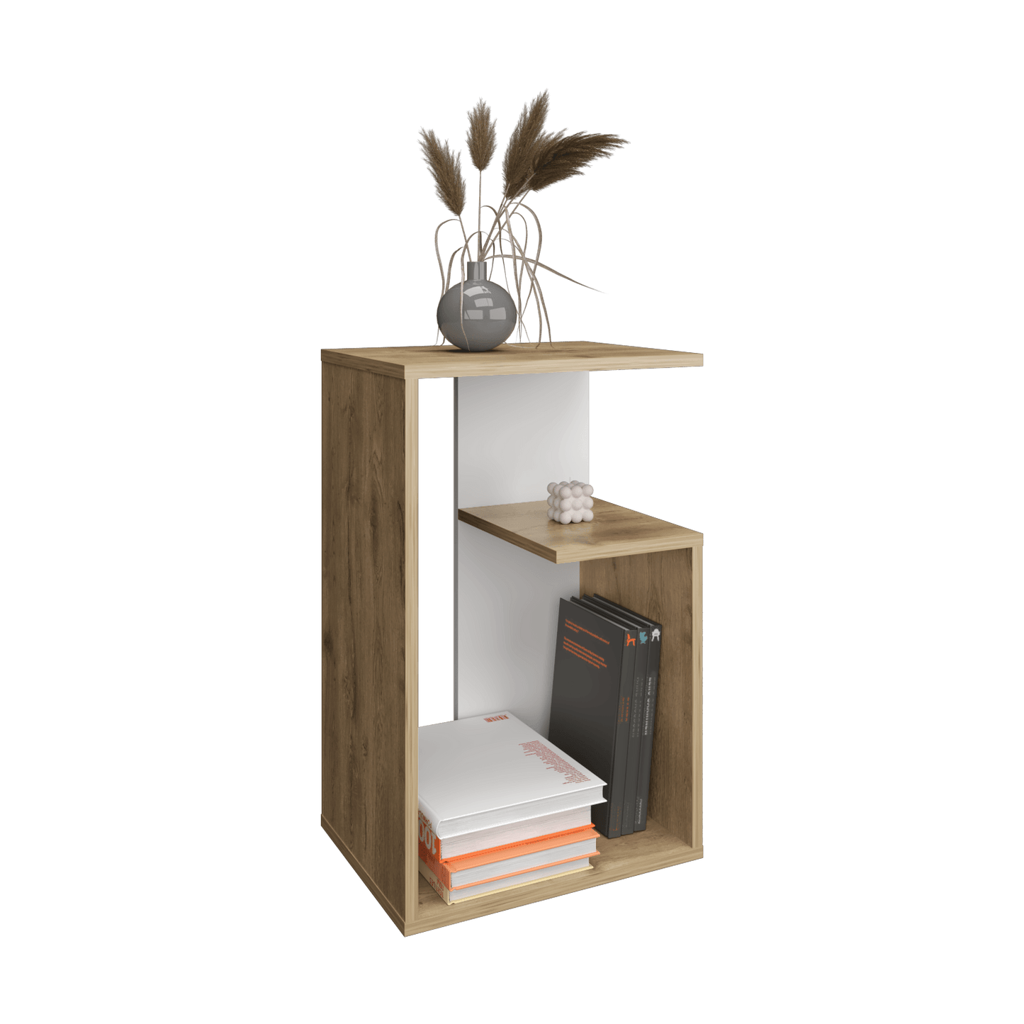 Mesa Auxiliar Everett 63X39X30 Rta Macadamia Blanco Zf