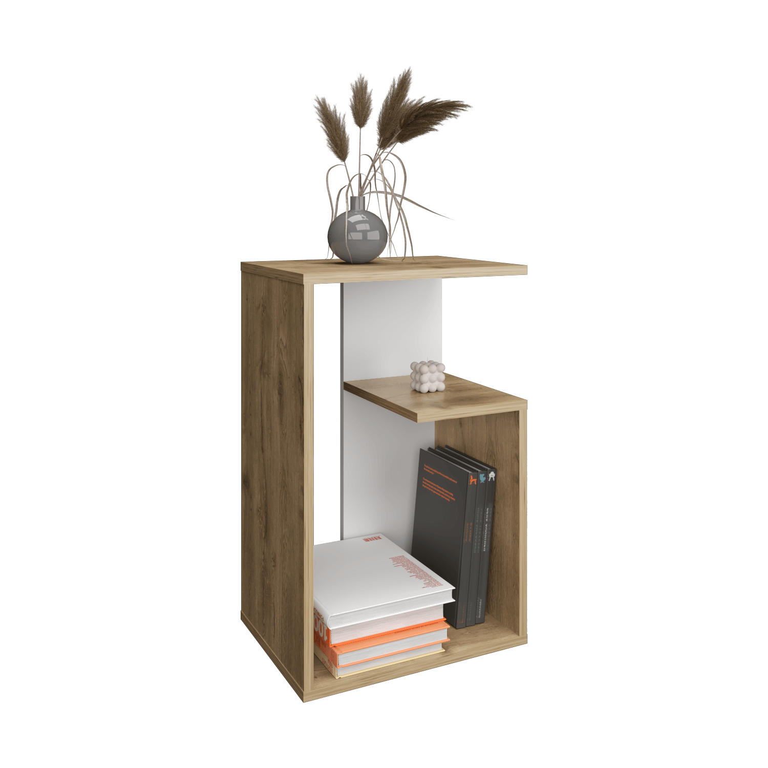 Mesa Auxiliar Everett 63X39X30 Rta Macadamia Blanco Zf