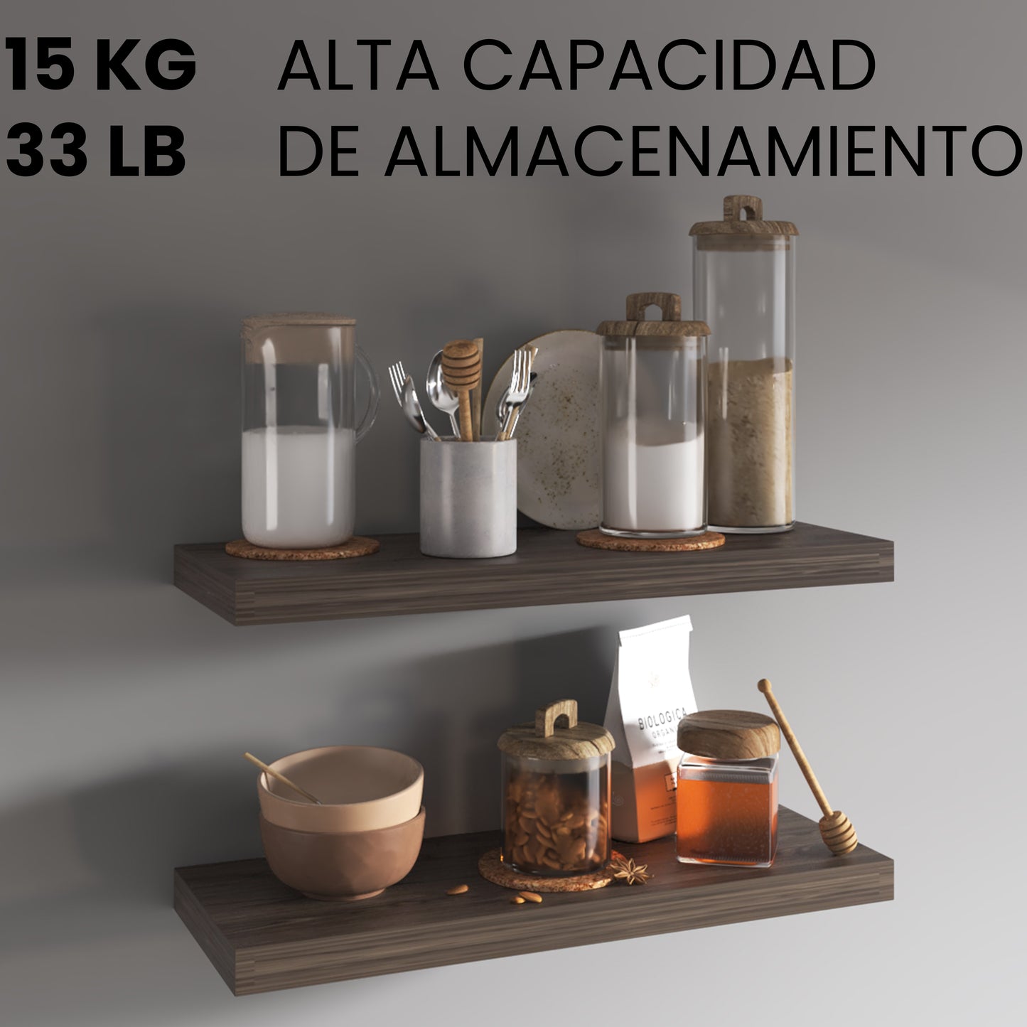 Repisa Flotante 80 X 25 Rta Coñac