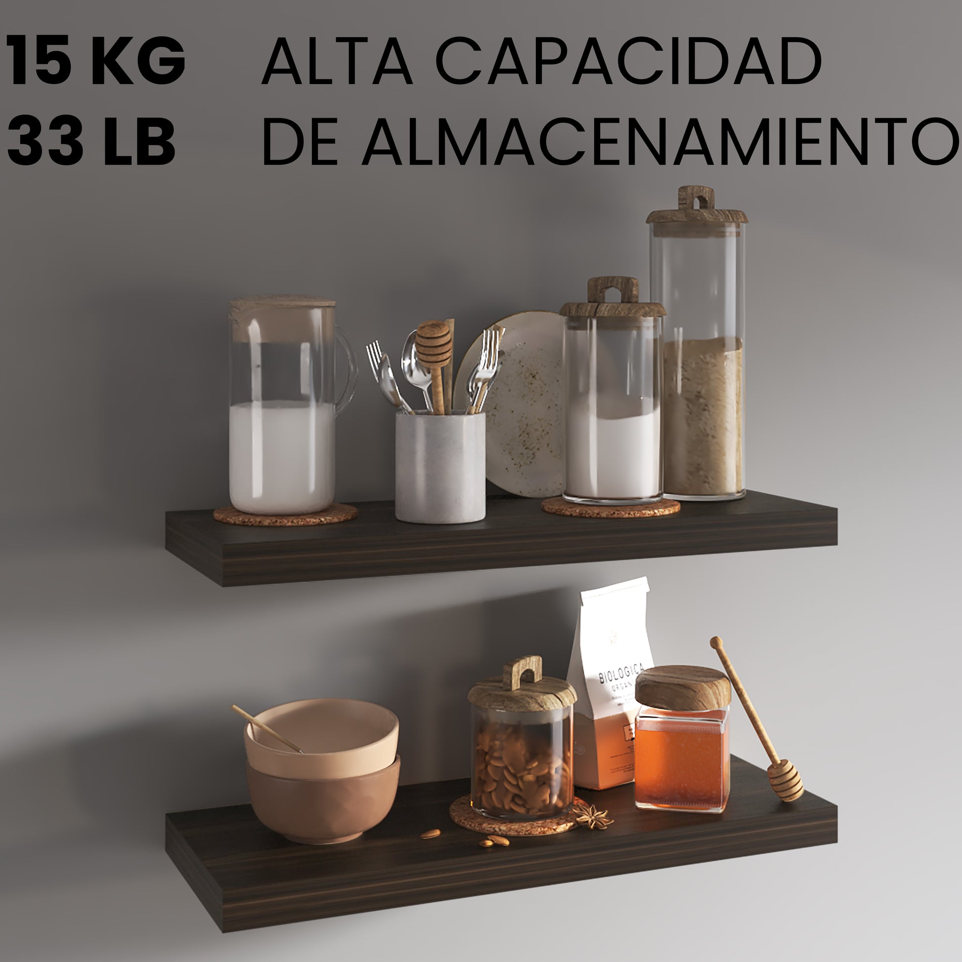 Repisa Flotante 80 X 25 Rta Habano