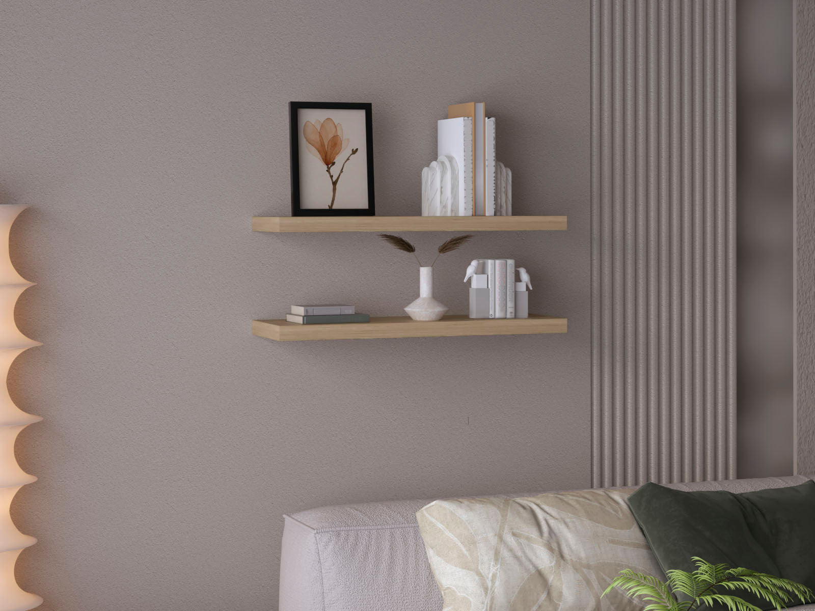 Repisa Flotante 3X80X24 Rta Rovere Zf