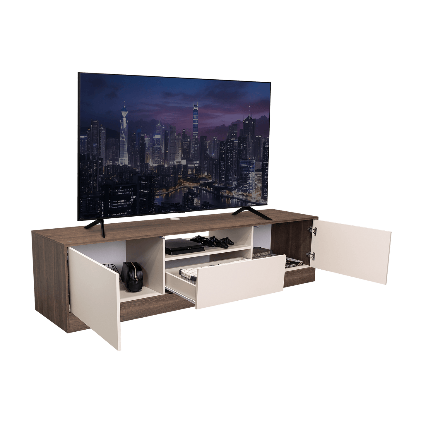 Rack Para Tv Niles 506X200X50 Rta Milan + Capri