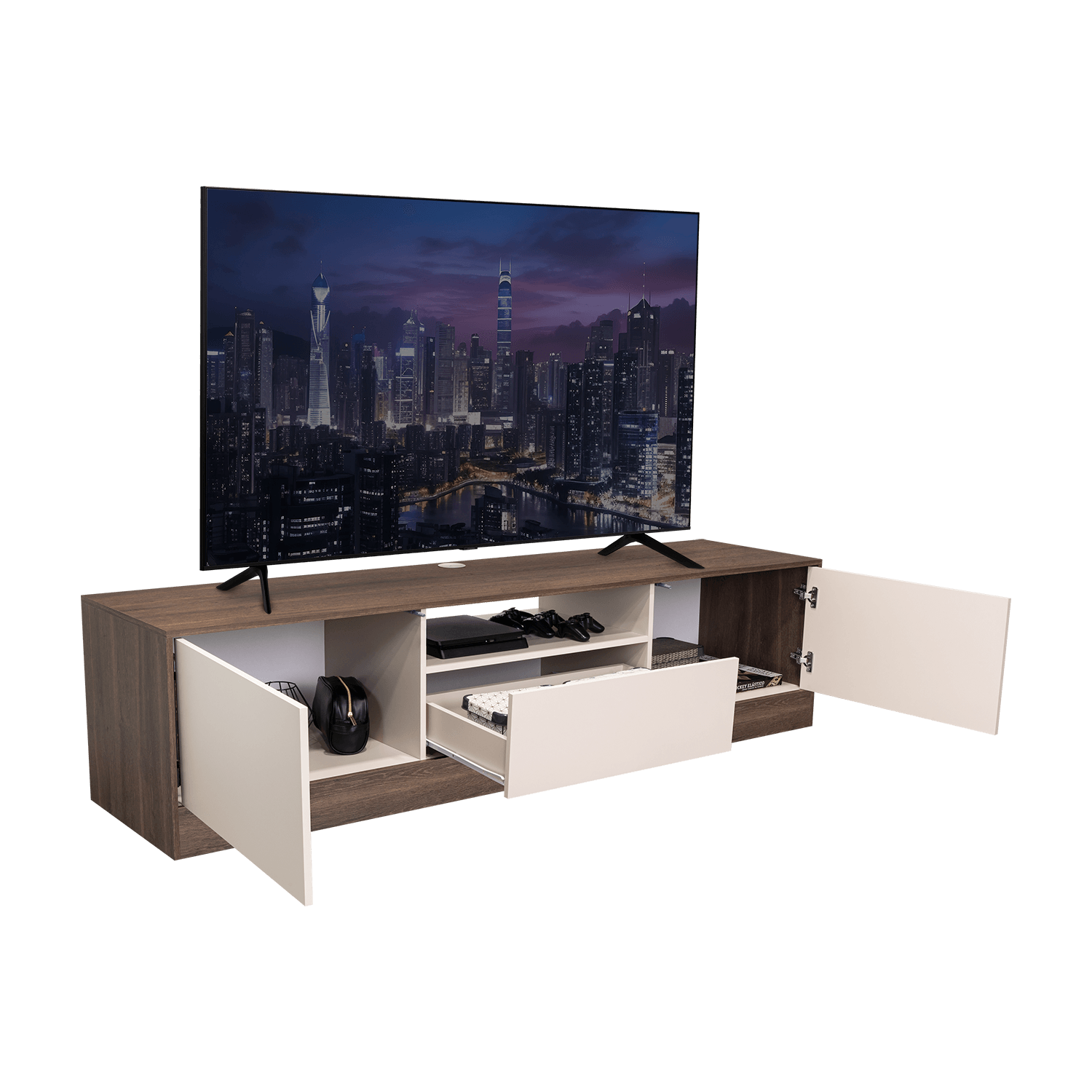 Rack Para Tv Niles 506X200X50 Rta Milan + Capri